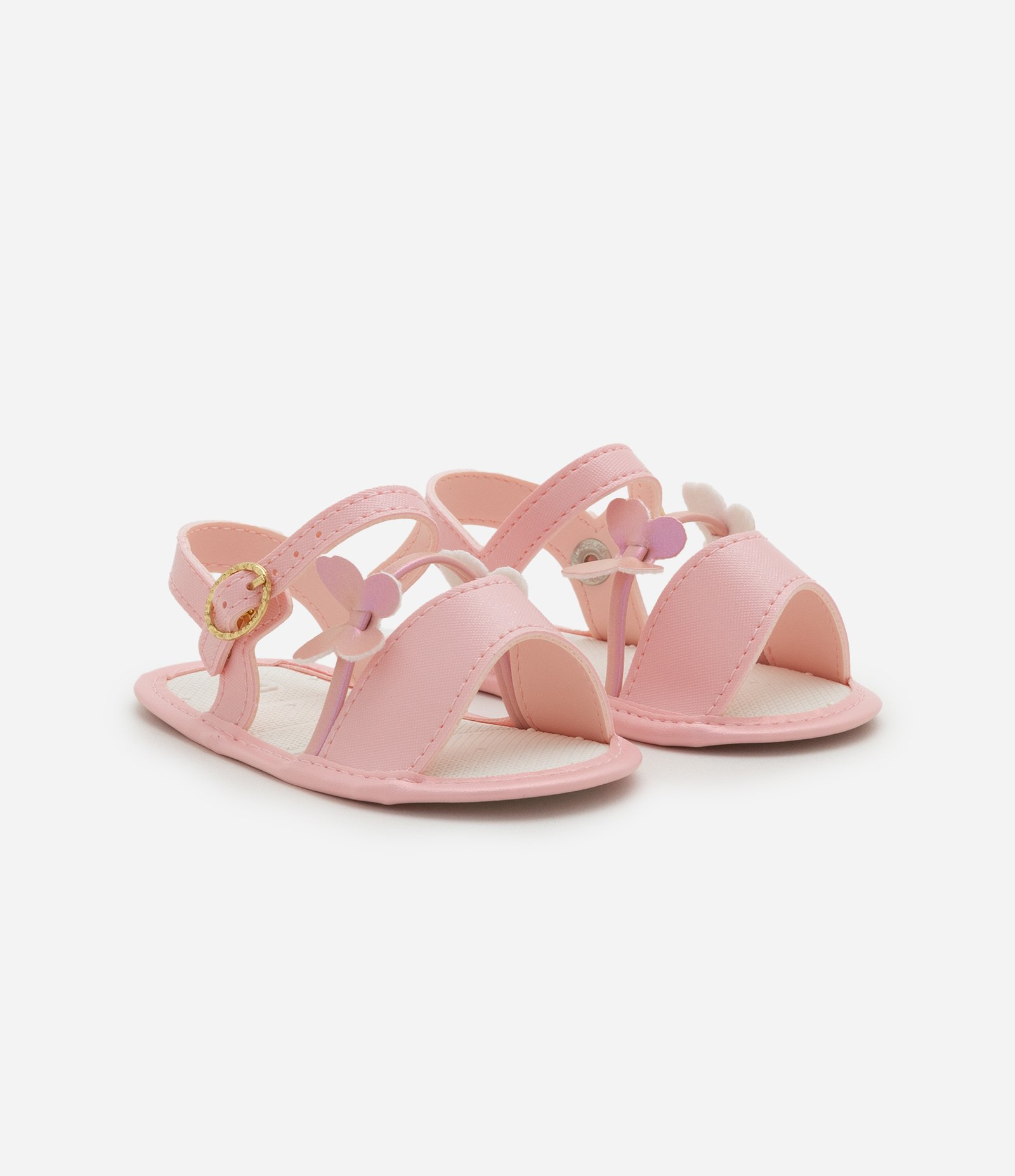 Sandália Infantil com Borboletinhas - Tam 13 ao 16 Rosa 1