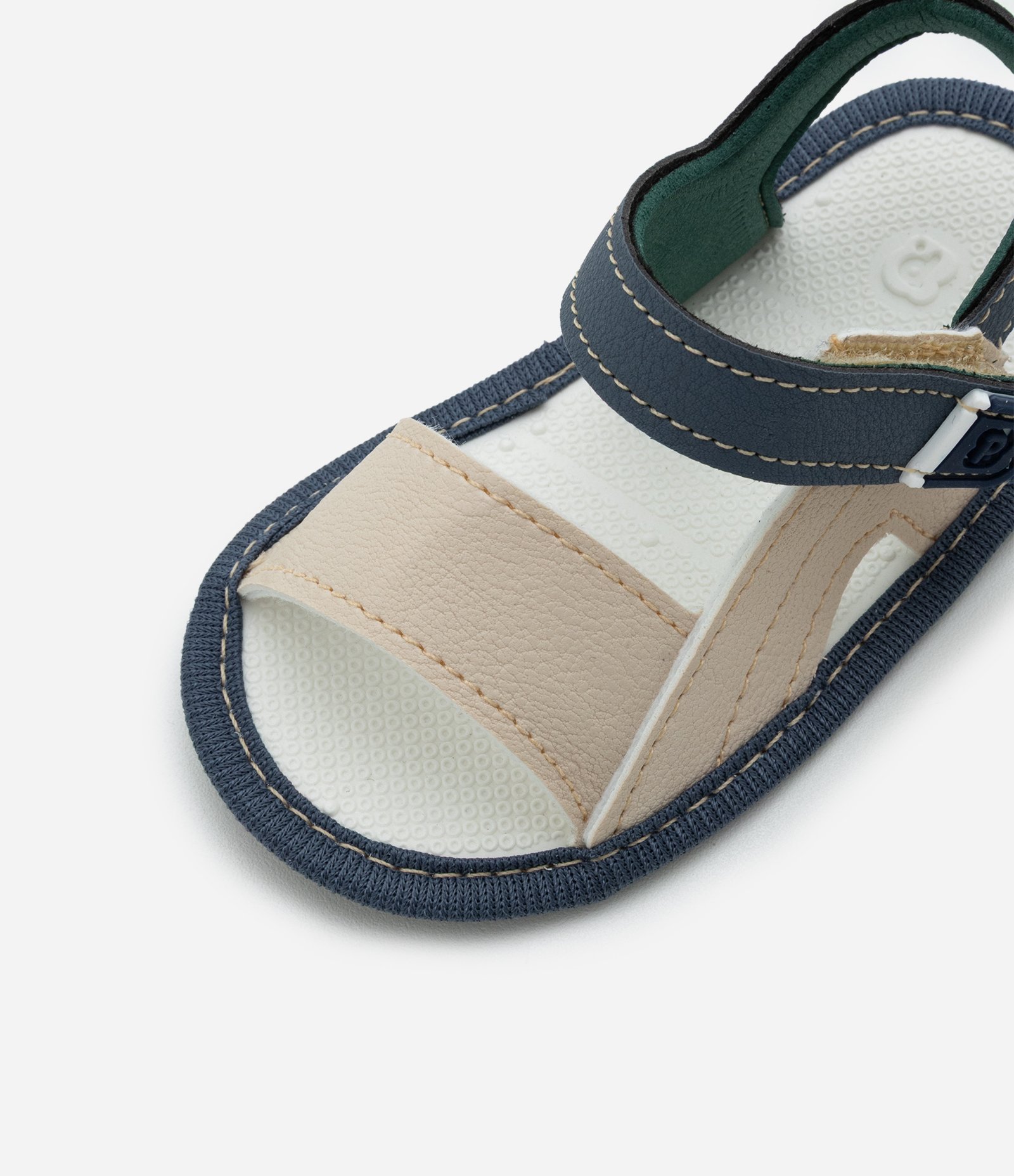 Sandália Infantil em PVC - Tam 13 a 16 Azul escuro/Bege 3