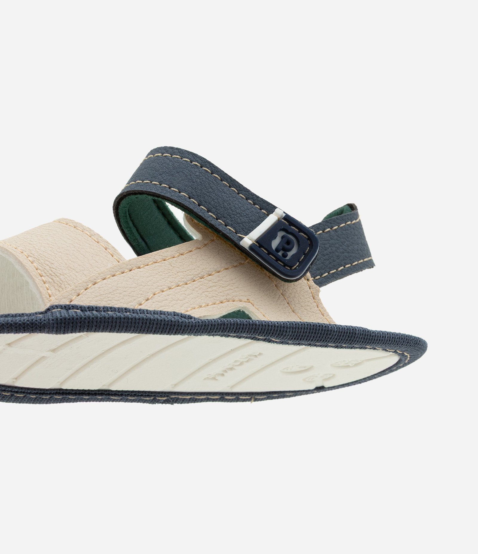 Sandália Infantil em PVC - Tam 13 a 16 Azul escuro/Bege 5