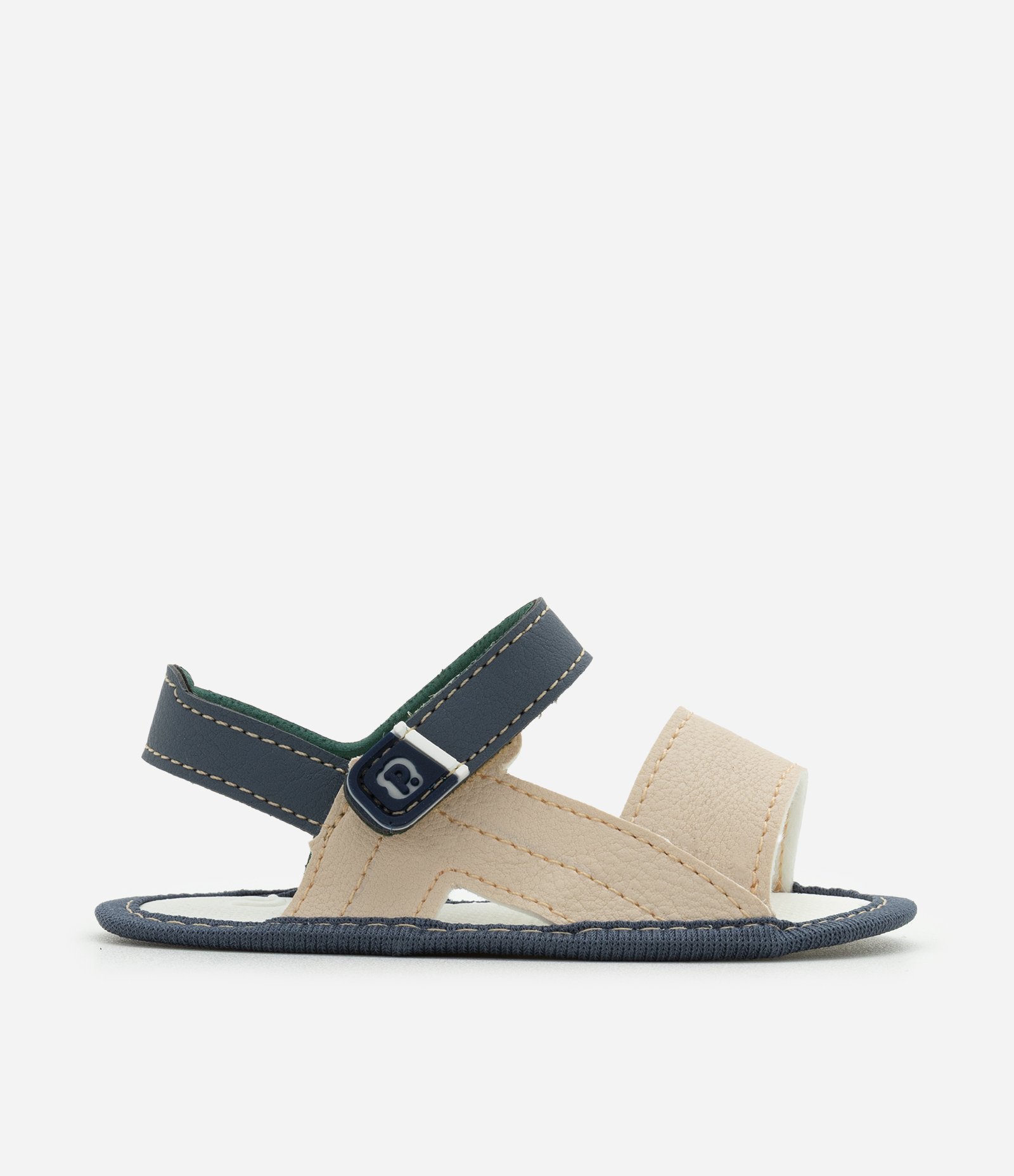 Sandália Infantil em PVC - Tam 13 a 16 Azul escuro/Bege 6