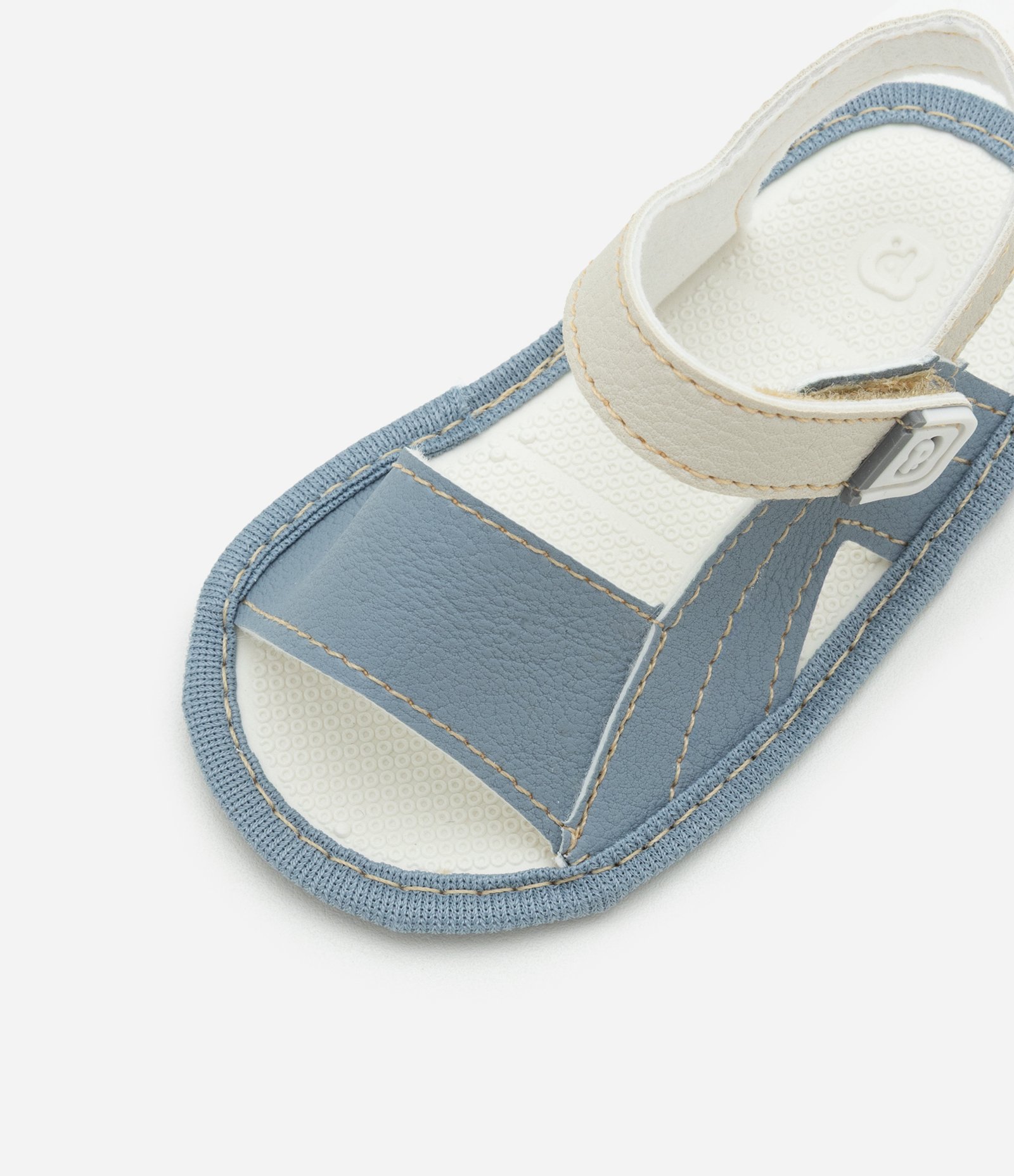 Sandália Infantil em PVC - Tam 13 a 16 Azul/Bege 3