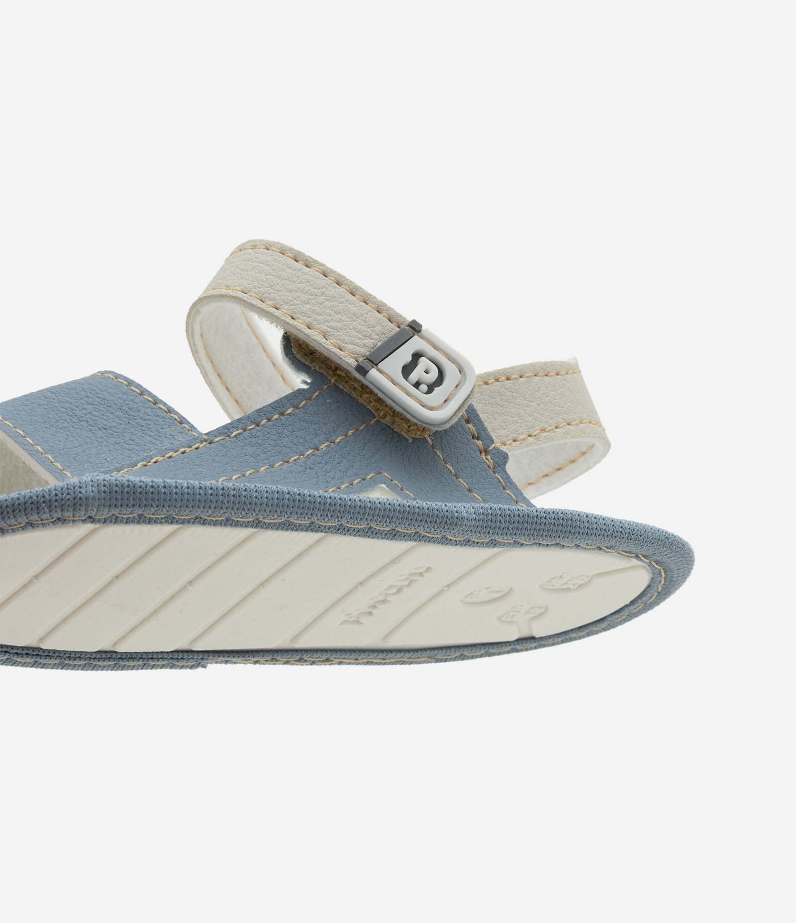 Sandália Infantil em PVC - Tam 13 a 16 Azul/Bege 5