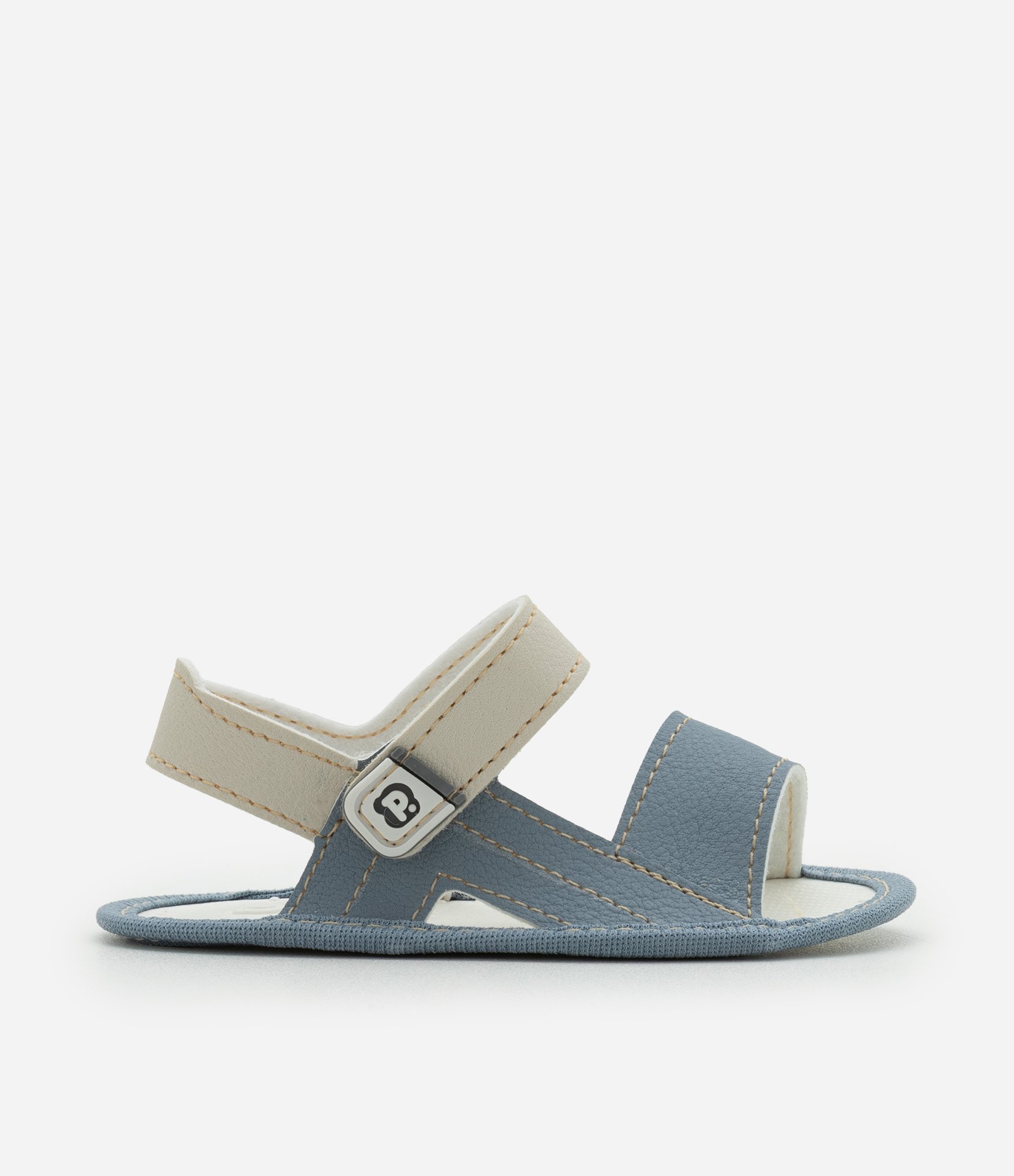 Sandália Infantil em PVC - Tam 13 a 16 Azul/Bege 6