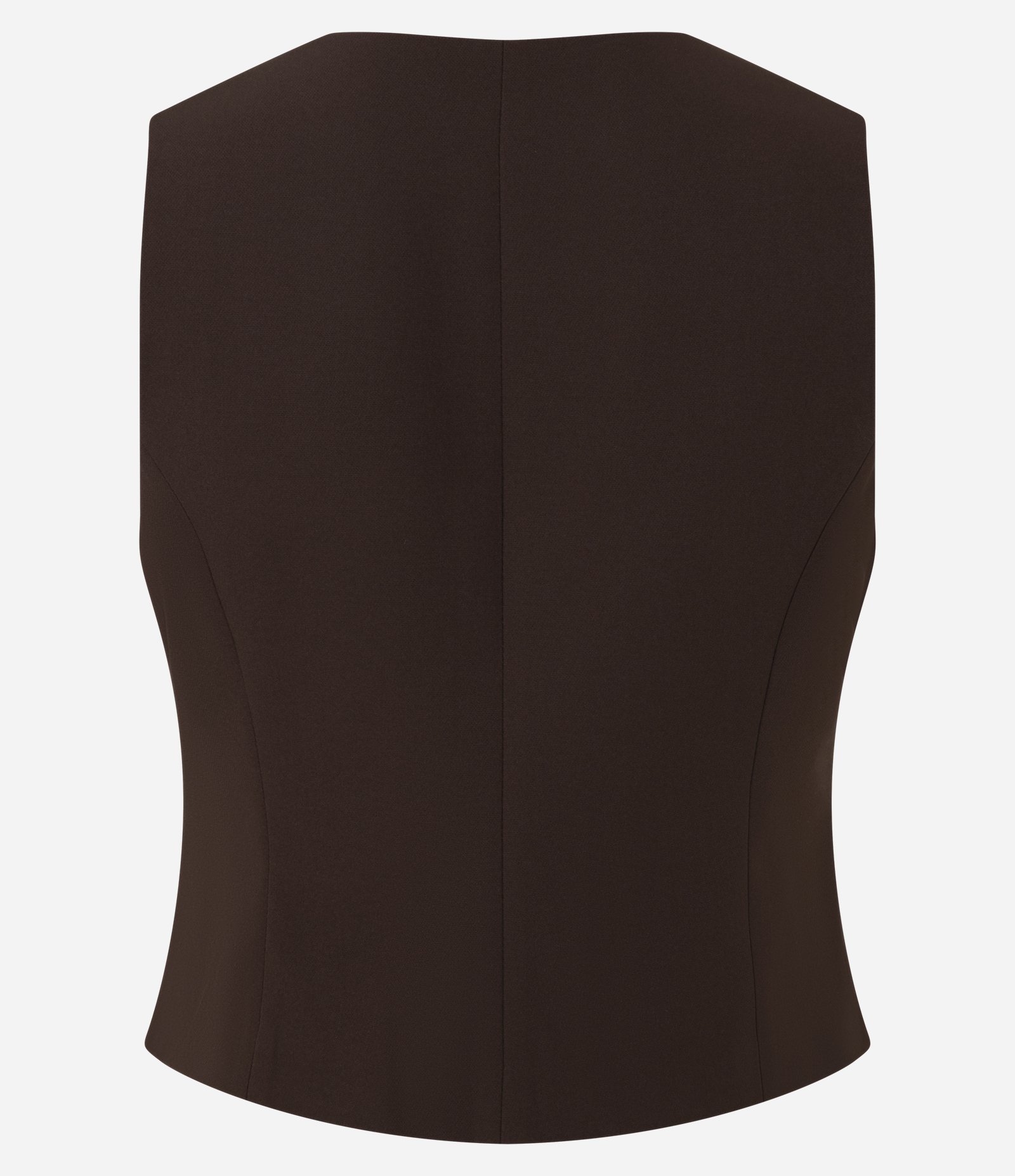 Colete Alfaiatado com Abotoamento e Bolsos Embutidos Marrom 6