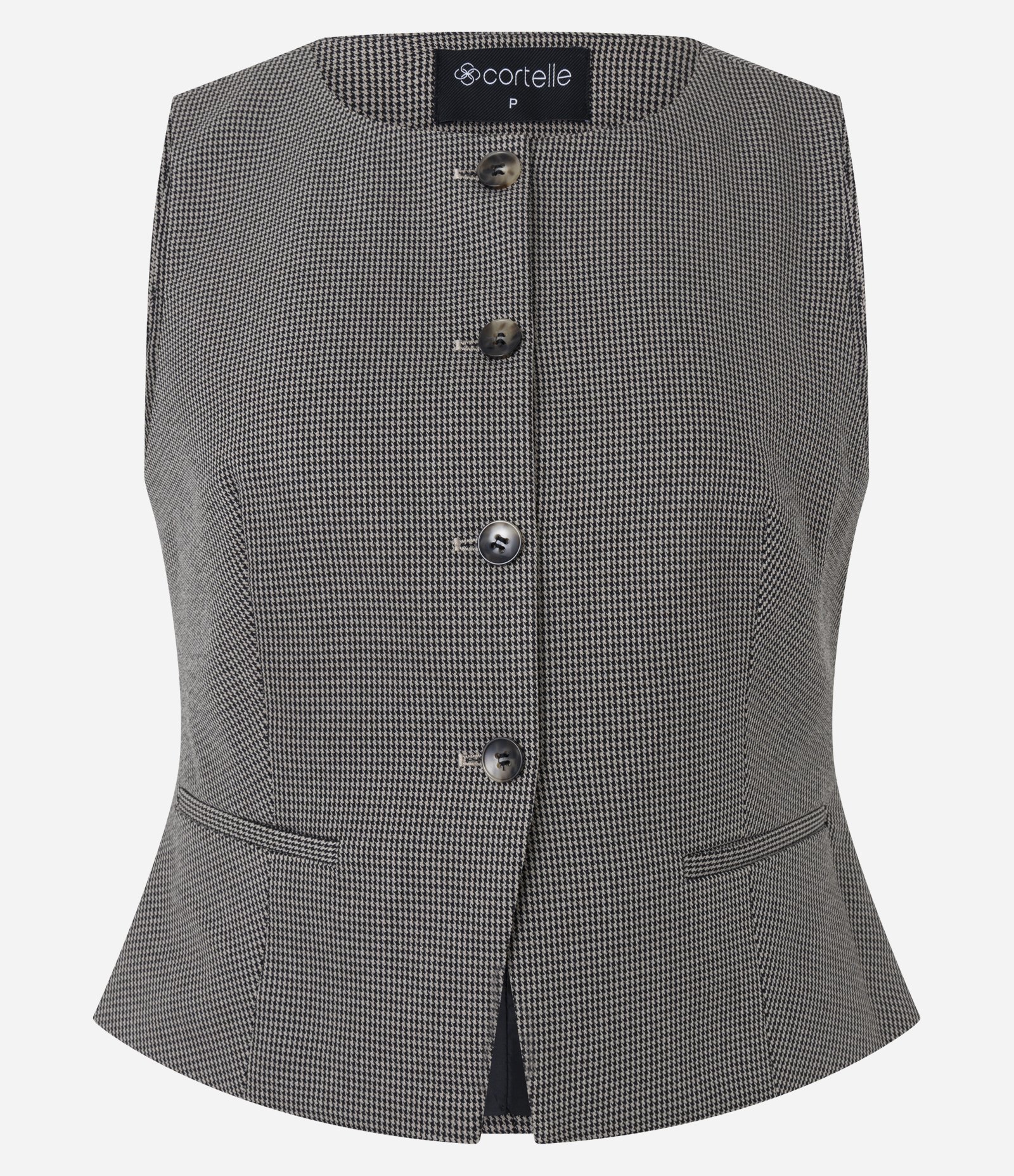 Colete Alfaiatado com Estampa de Mini Xadrez Cinza 5