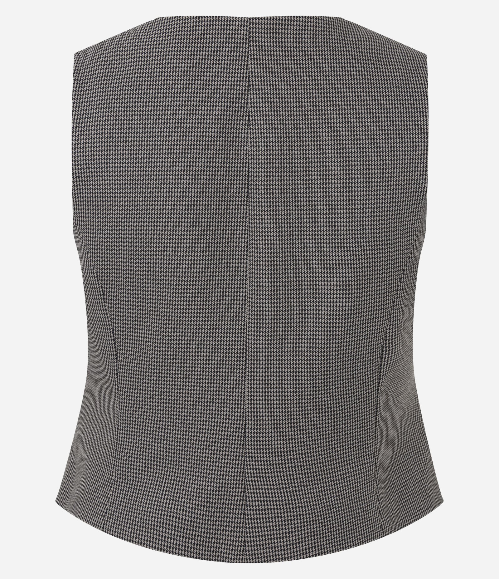 Colete Alfaiatado com Estampa de Mini Xadrez Cinza 6