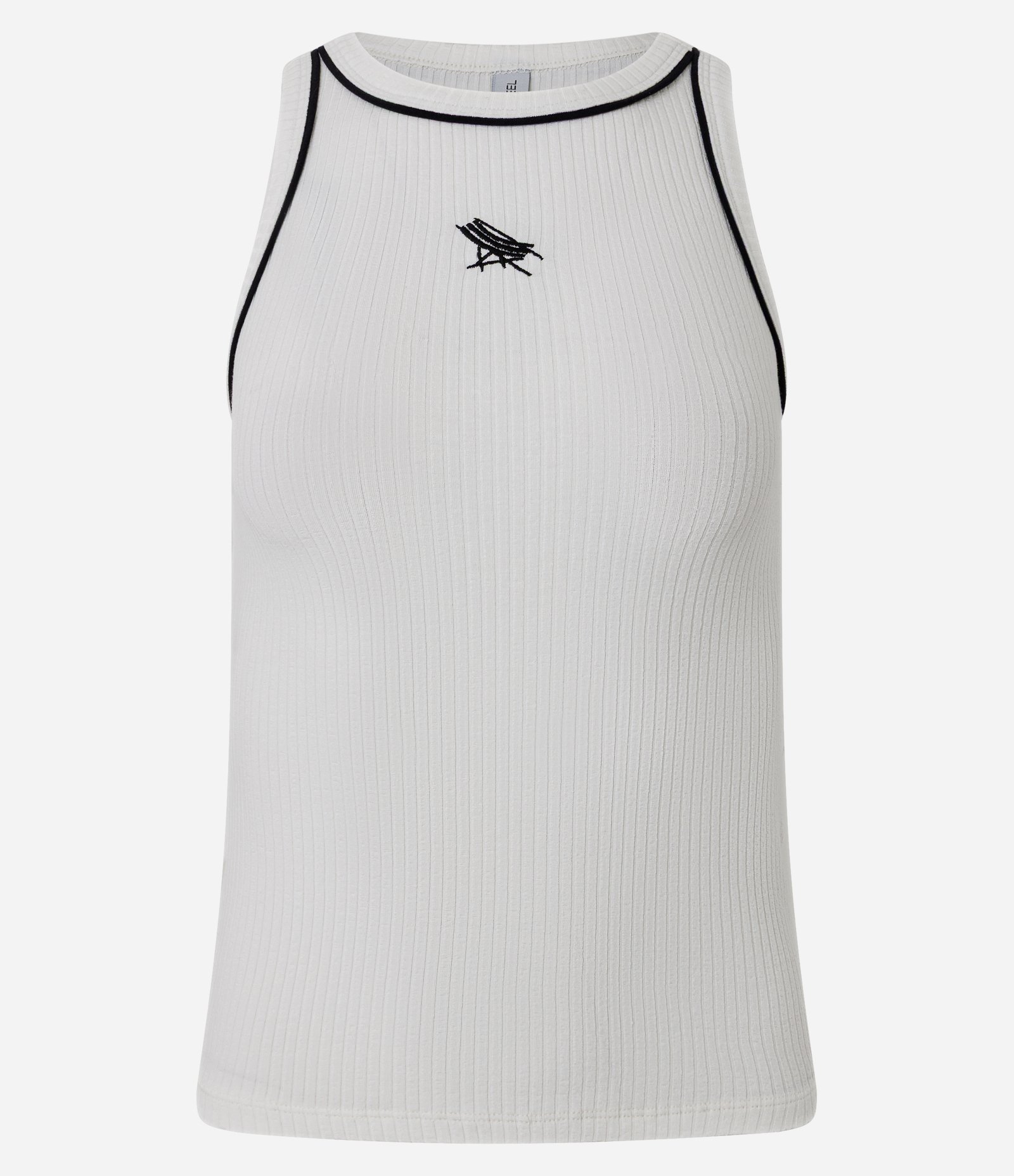 Regata em Ribana com Viés Contrastante e Bordado Ícone Cadeira de Praia Snow White 4