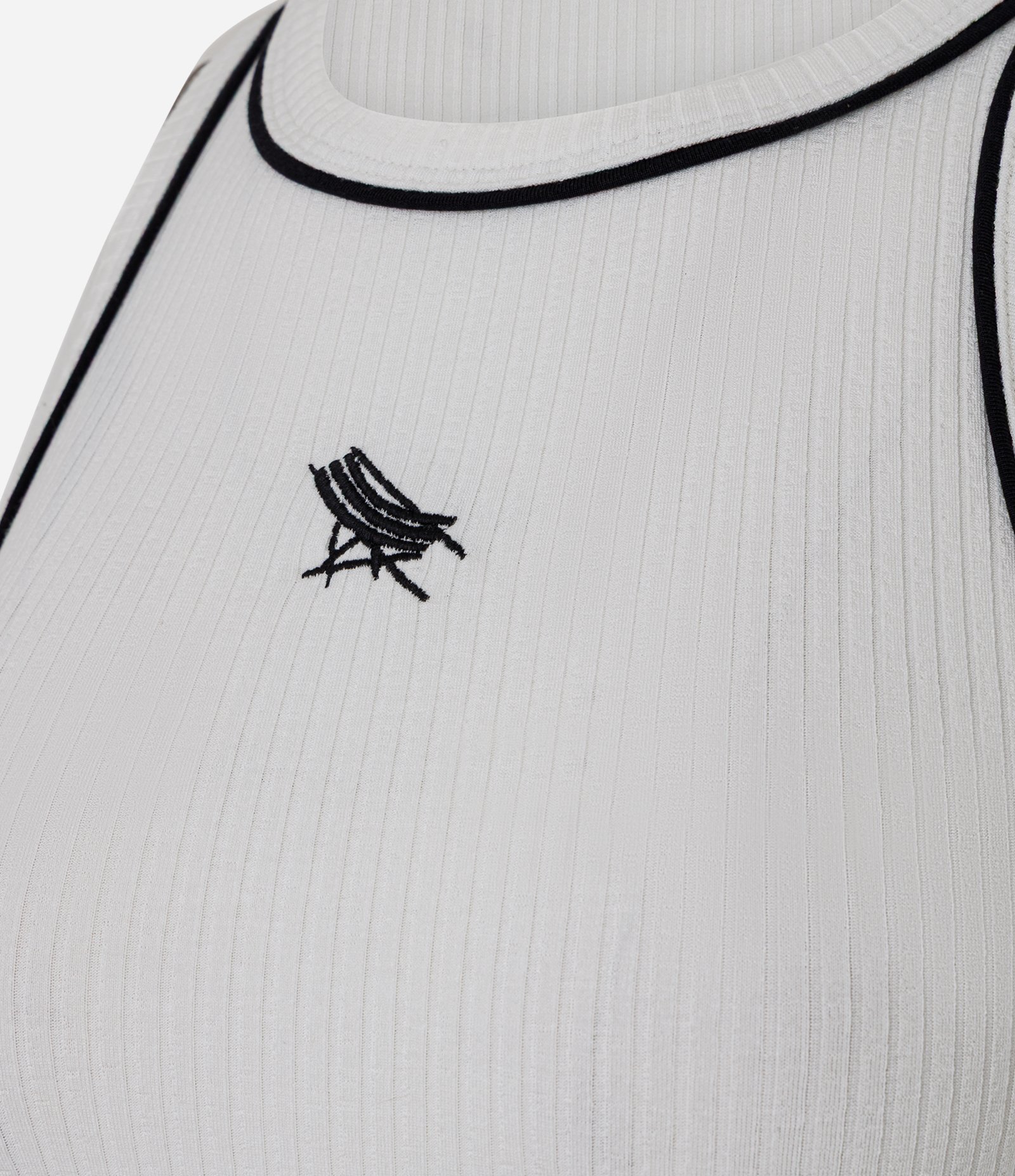 Regata em Ribana com Viés Contrastante e Bordado Ícone Cadeira de Praia Snow White 5