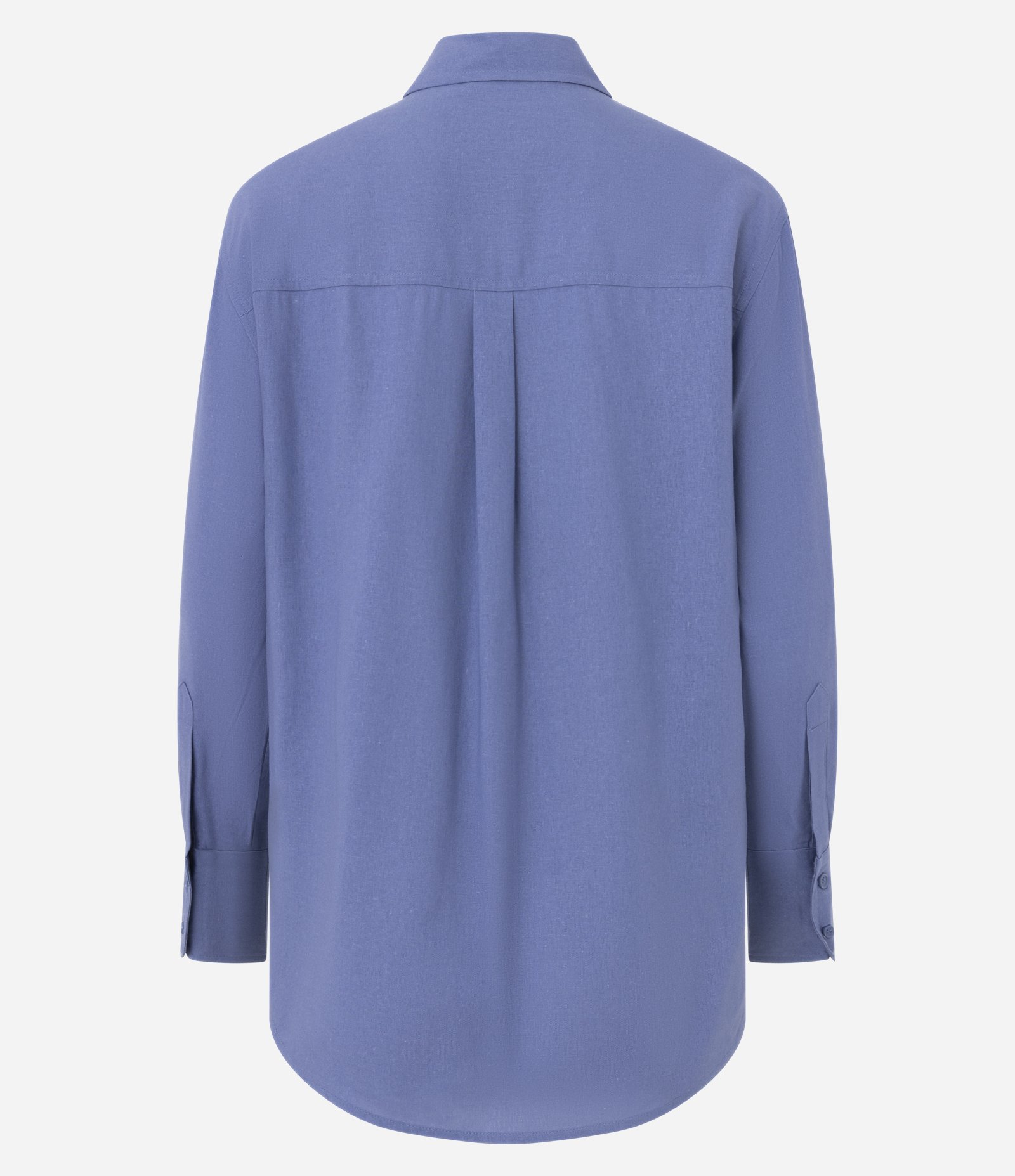 Camisa Viscolinho com Abotoamento Frontal Azul 2