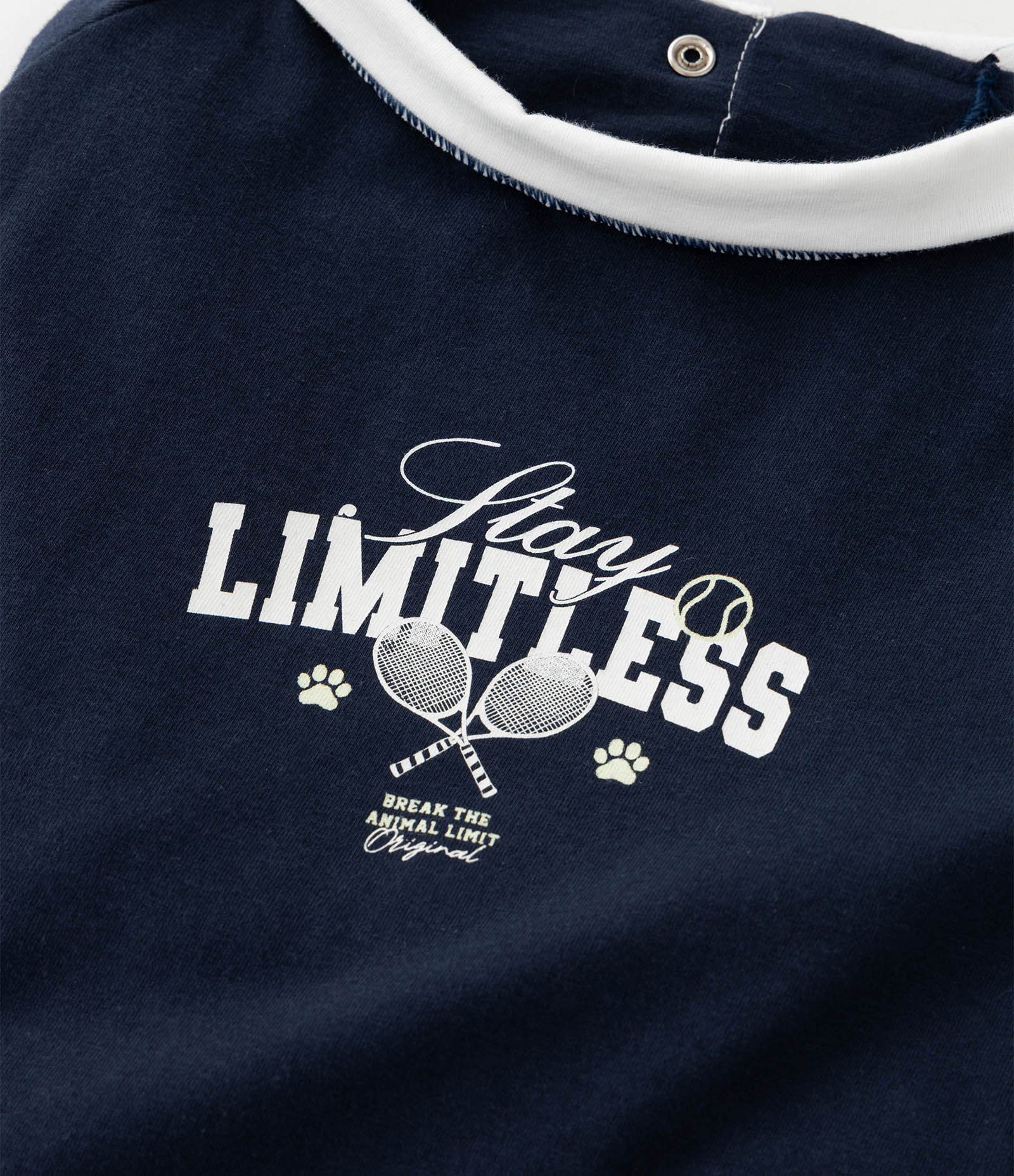 Roupa de Pet com Gola Polo e Viés Contrastantes Azul 6