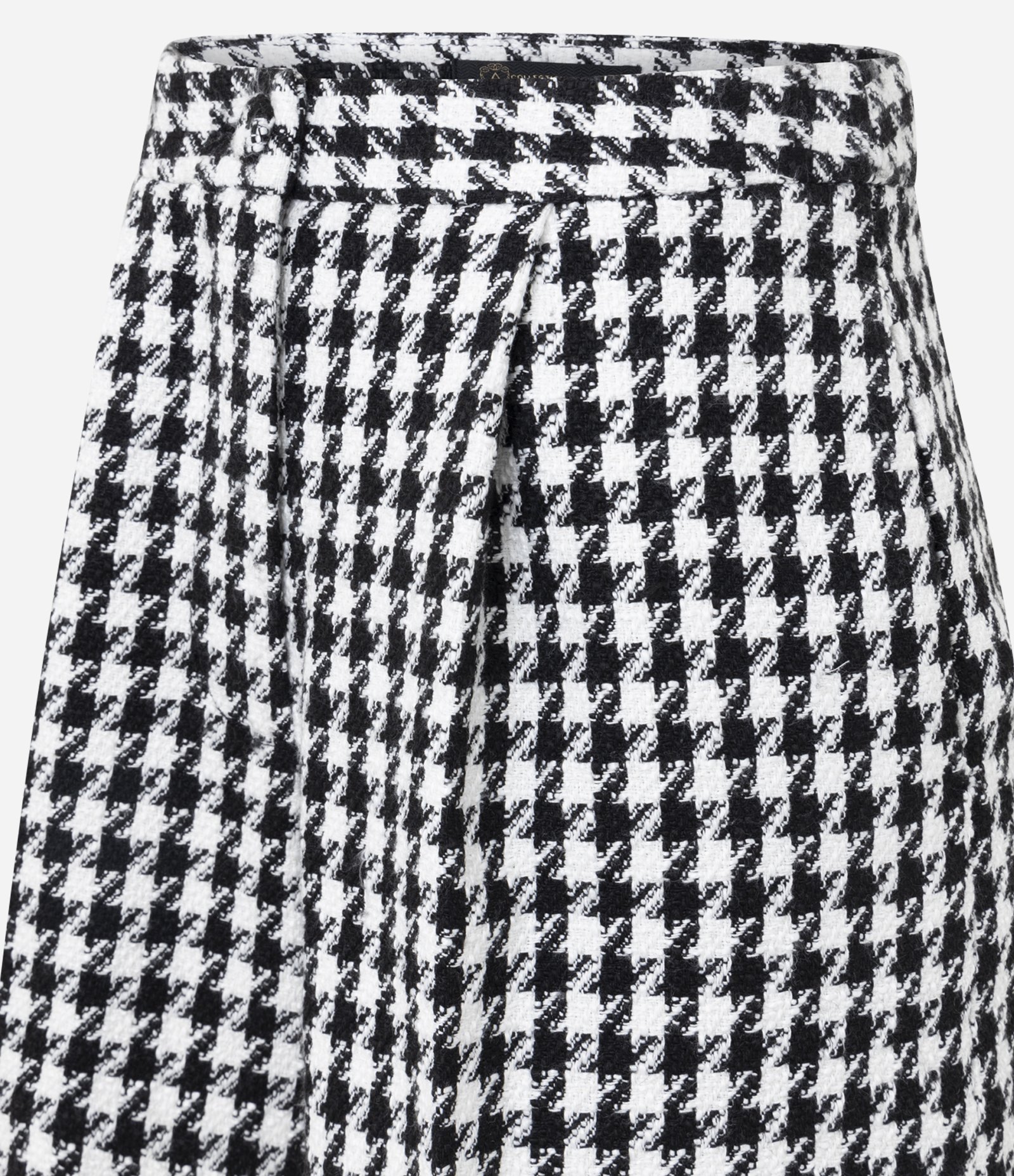 Short Curto com Estampa Pied de Poule Branco/Preto 6