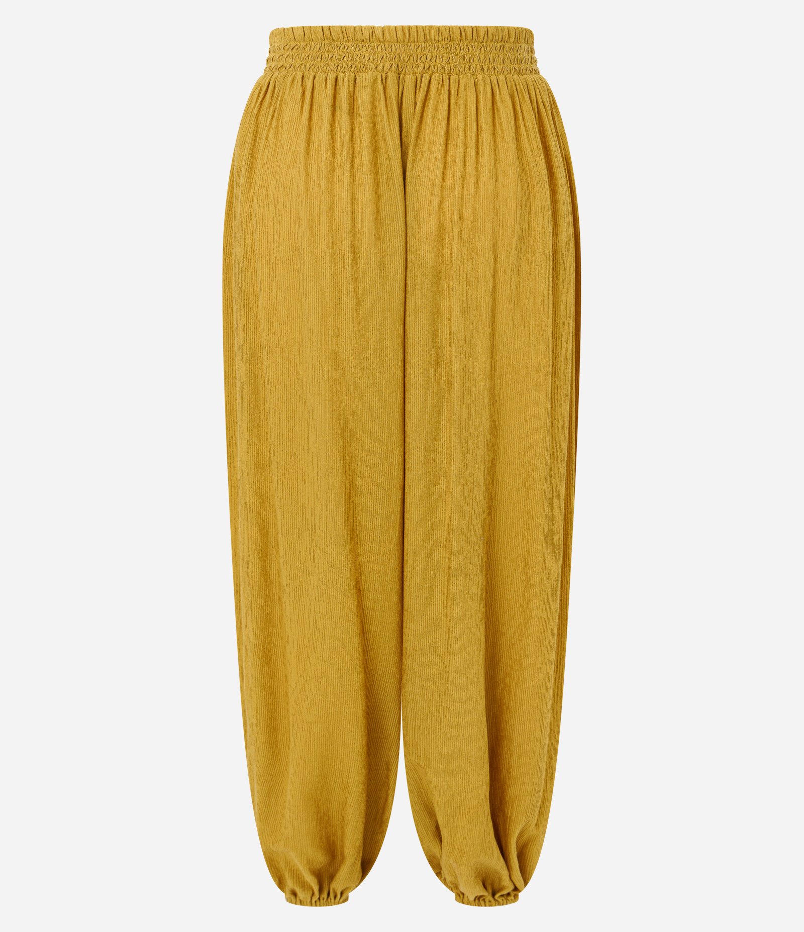 Calça Aladim em Viscose com Cós Elástico Amarelo 7