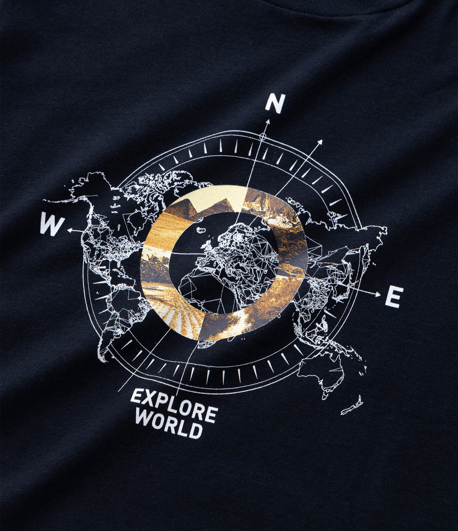 Camiseta Infantil Regular com Estampa Geométrica - Tam 5 a 14 Anos Azul 4