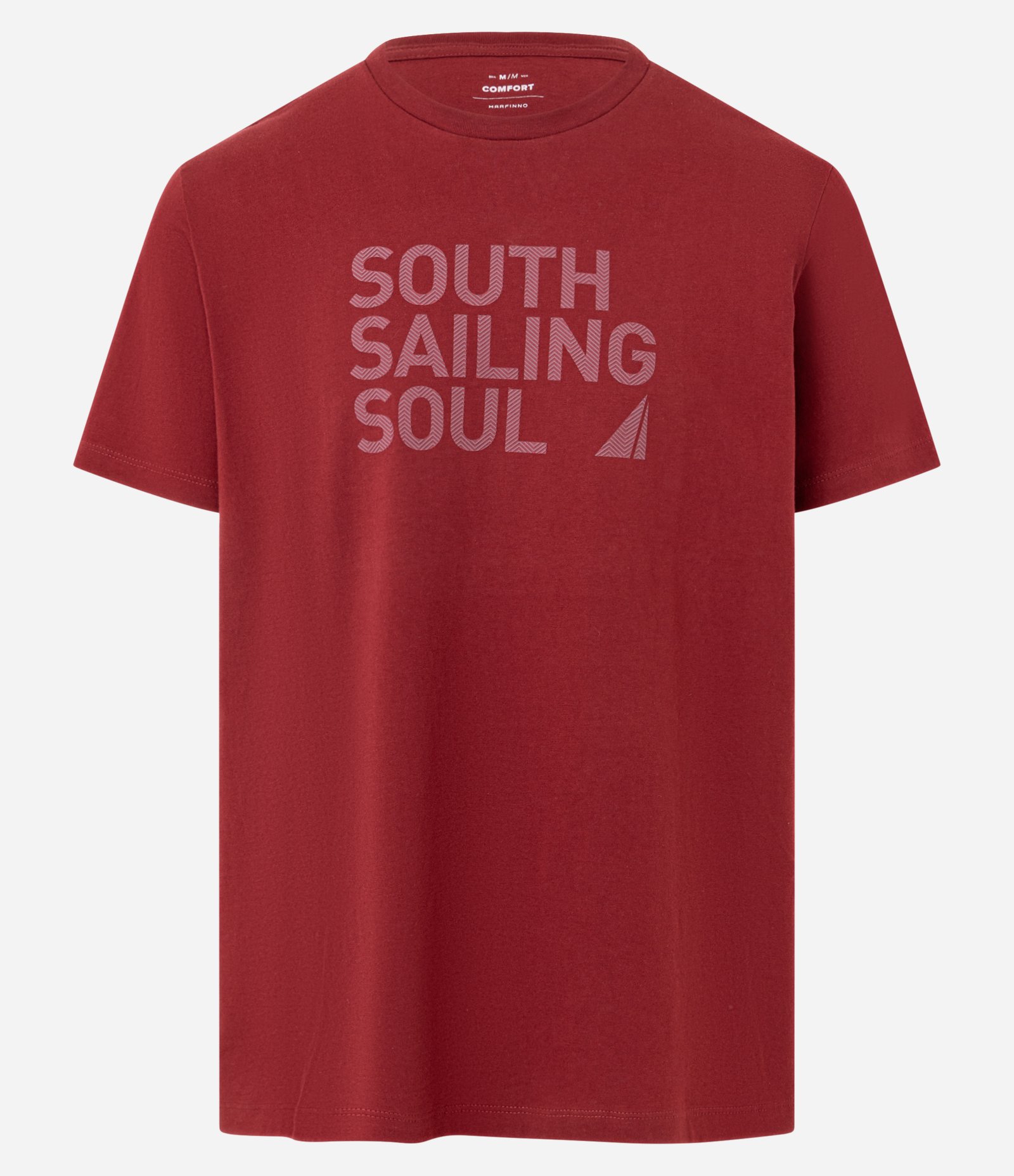 Camiseta Comfort em Algodão com Estampa South Sailing Soul Vermelho 4