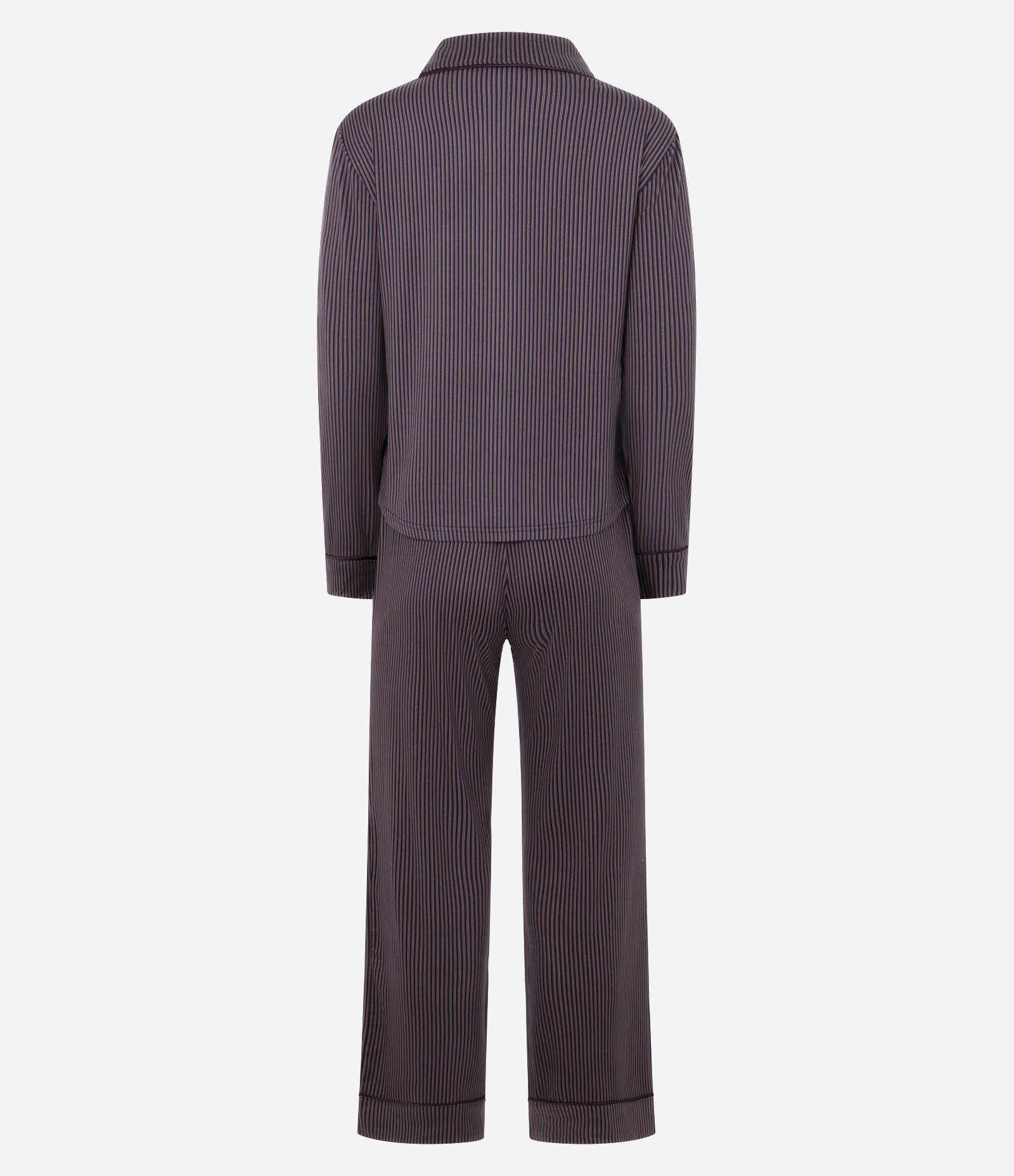 Pijama Feminino Longo Americano Toque Suave Listrado Listrado 2