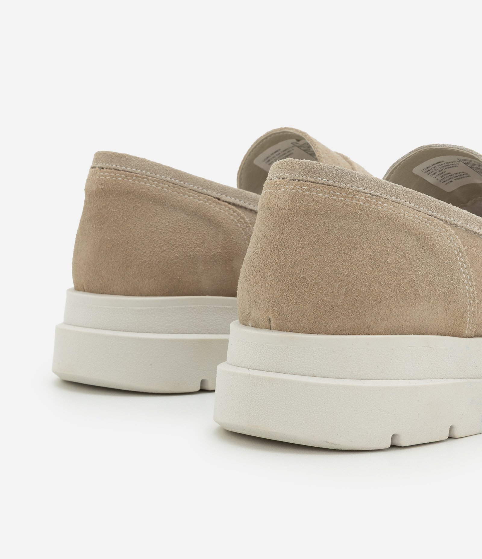 Sapato Loafer Tratorado em Couro com Camurça Bege 5