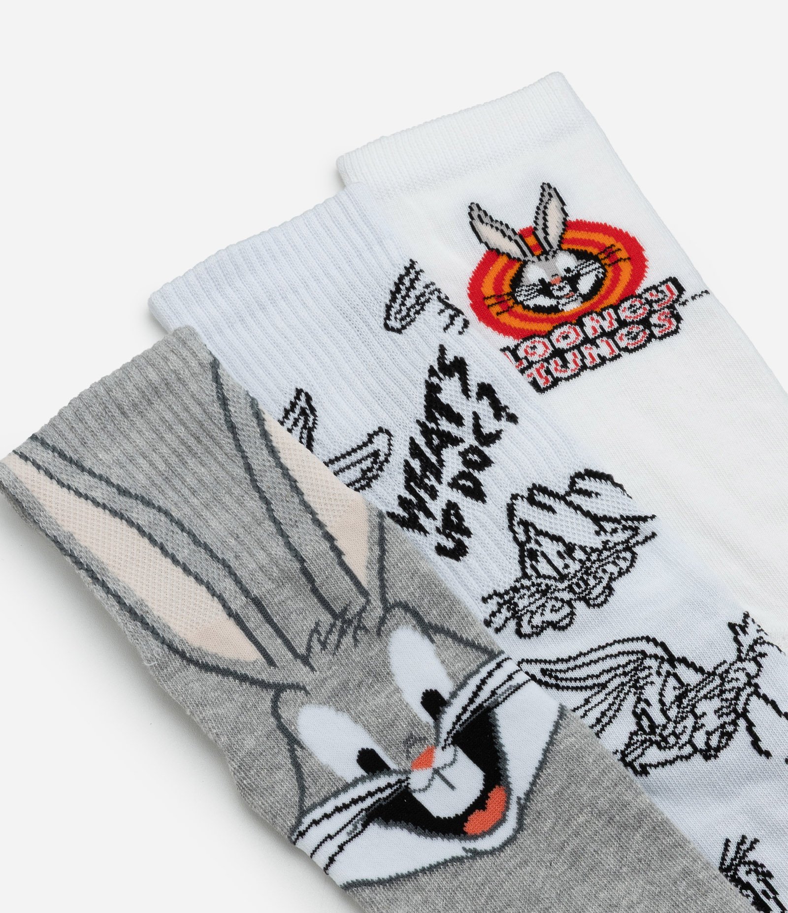 Kit 03 Meia Cano Alto em Algodão com Estampa do Pernalonga Sortido 5