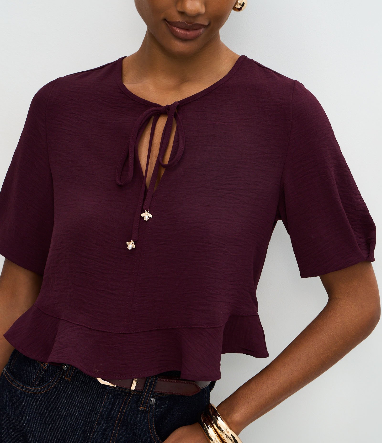 Blusa com Babados e Amarração Frontal Fig 4