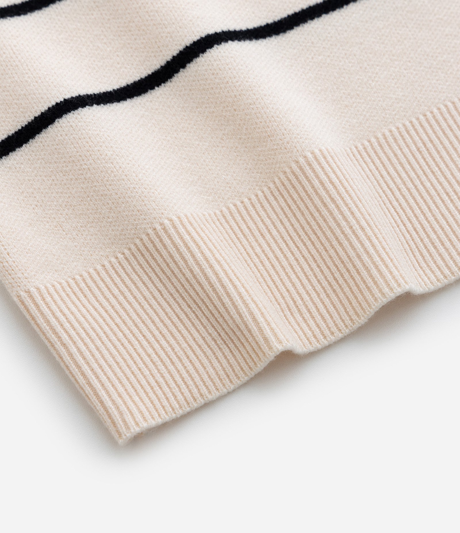 Camiseta Infantil em Jacquard Listrado – Tam 5 a 14 Anos Off White 4