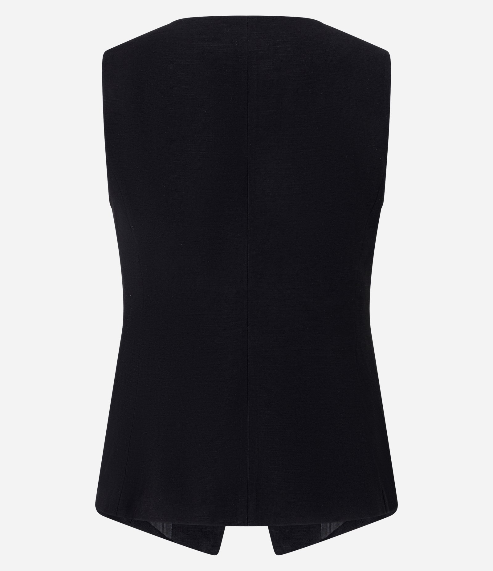 Colete Alfaiatado em Viscose com Barra Estruturada Preto 2