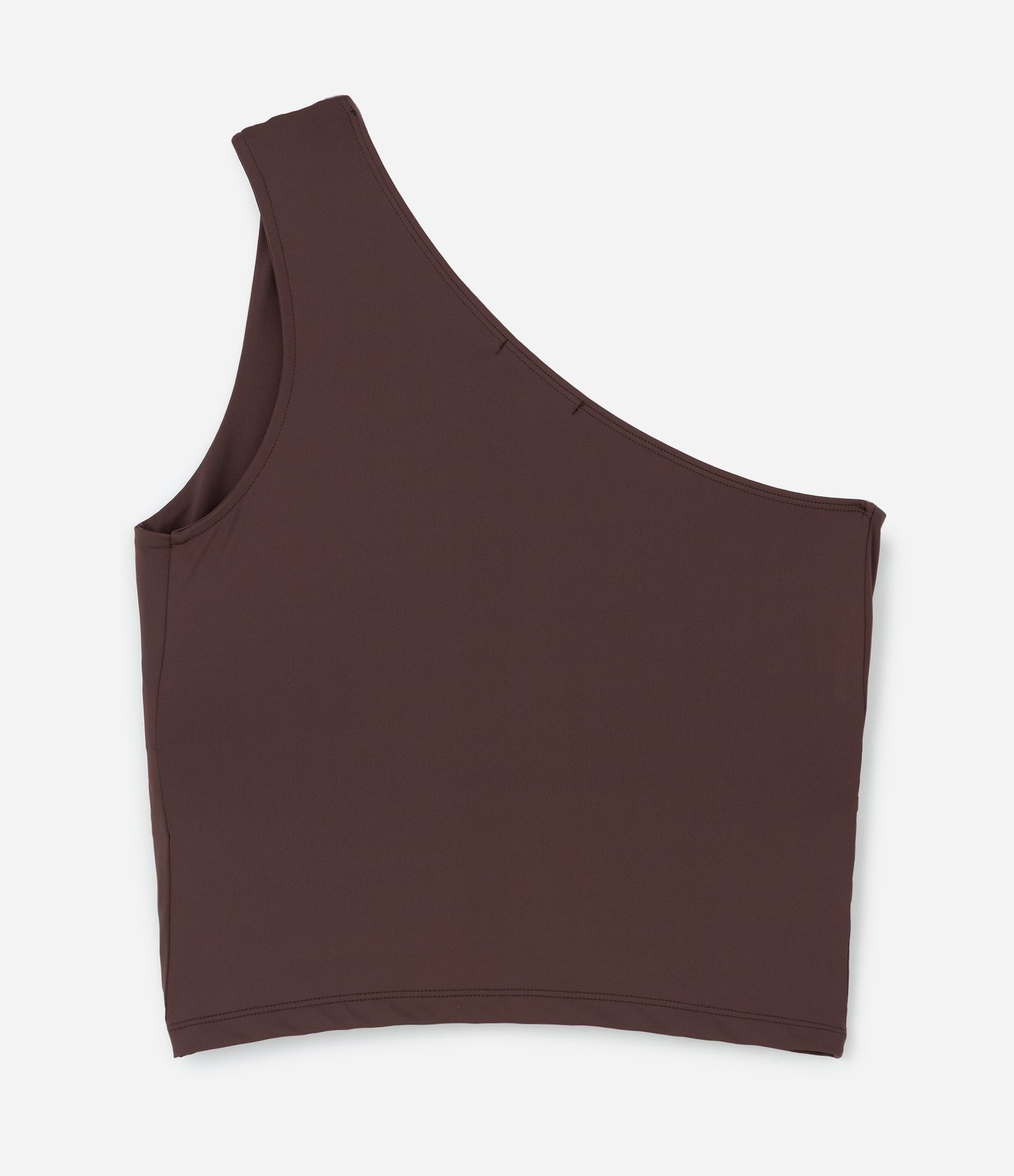 Blusa Ombro Só em Poliamida com Cut Out Marrom 5