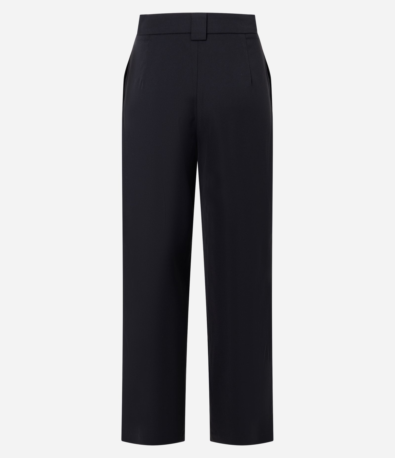 Calça Reta Alfaiatada com Pregas Frontais Preto 6