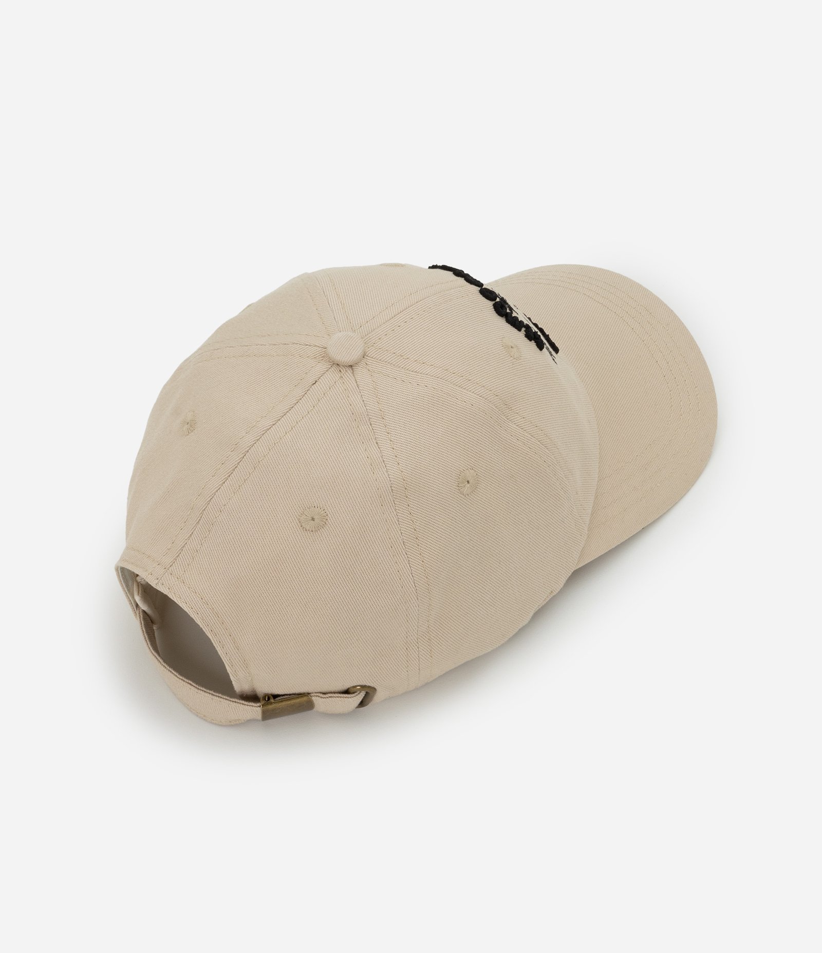 Boné em Sarja com Estampa Bordada Demogorgon Bege 2