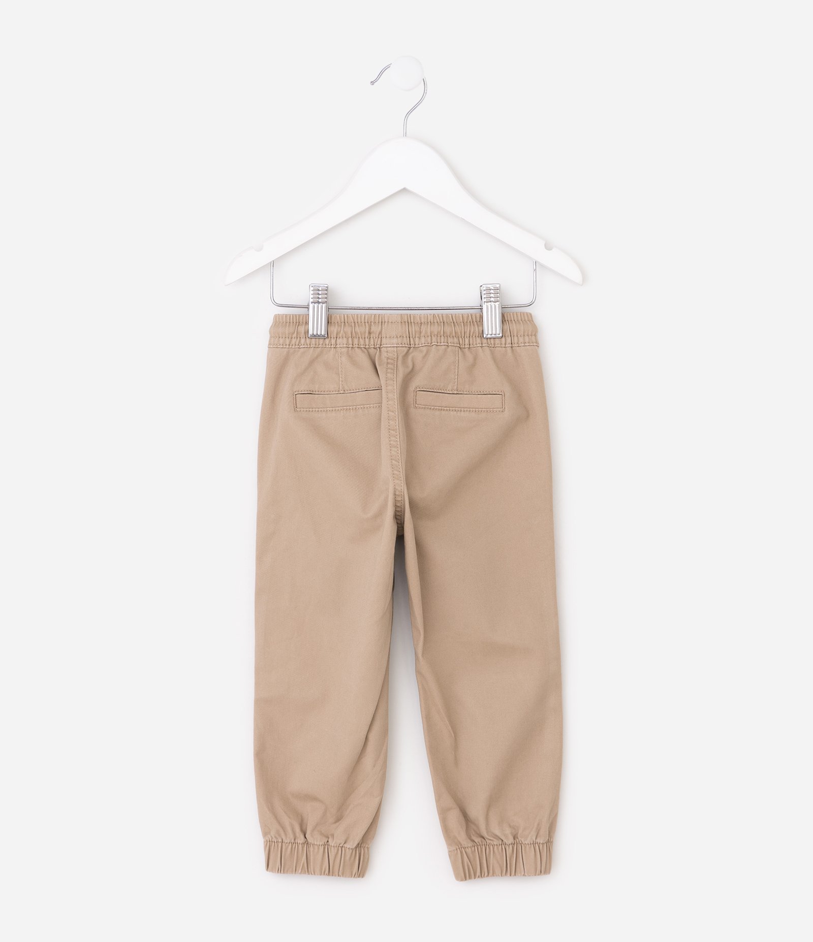 Calça Infantil Jogger com Cós Elástico – Tam 1 a 6 Anos Bege 3