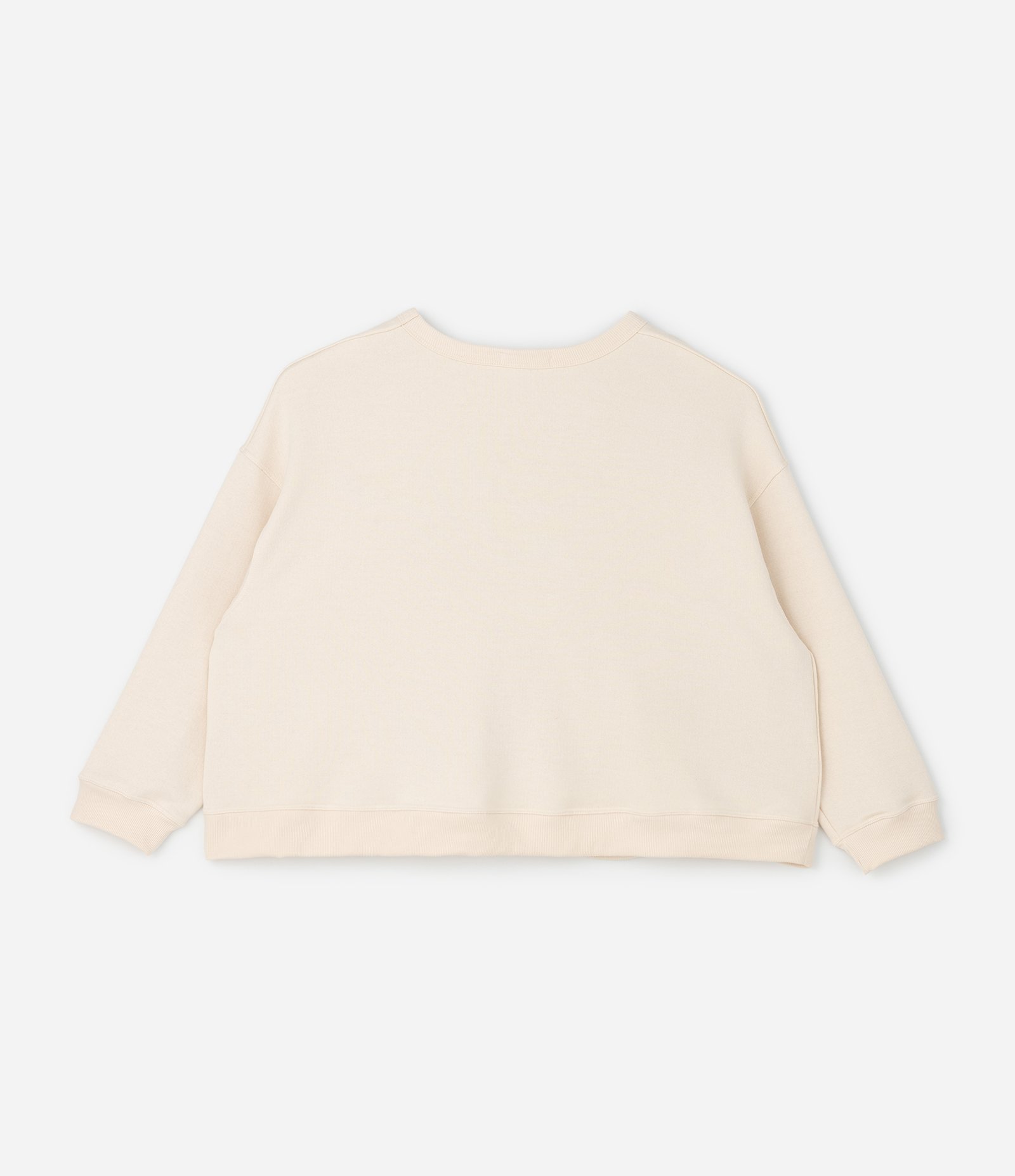 Blusão em Moletom com Estampa de Laço Curve & Plus Size Bege 2