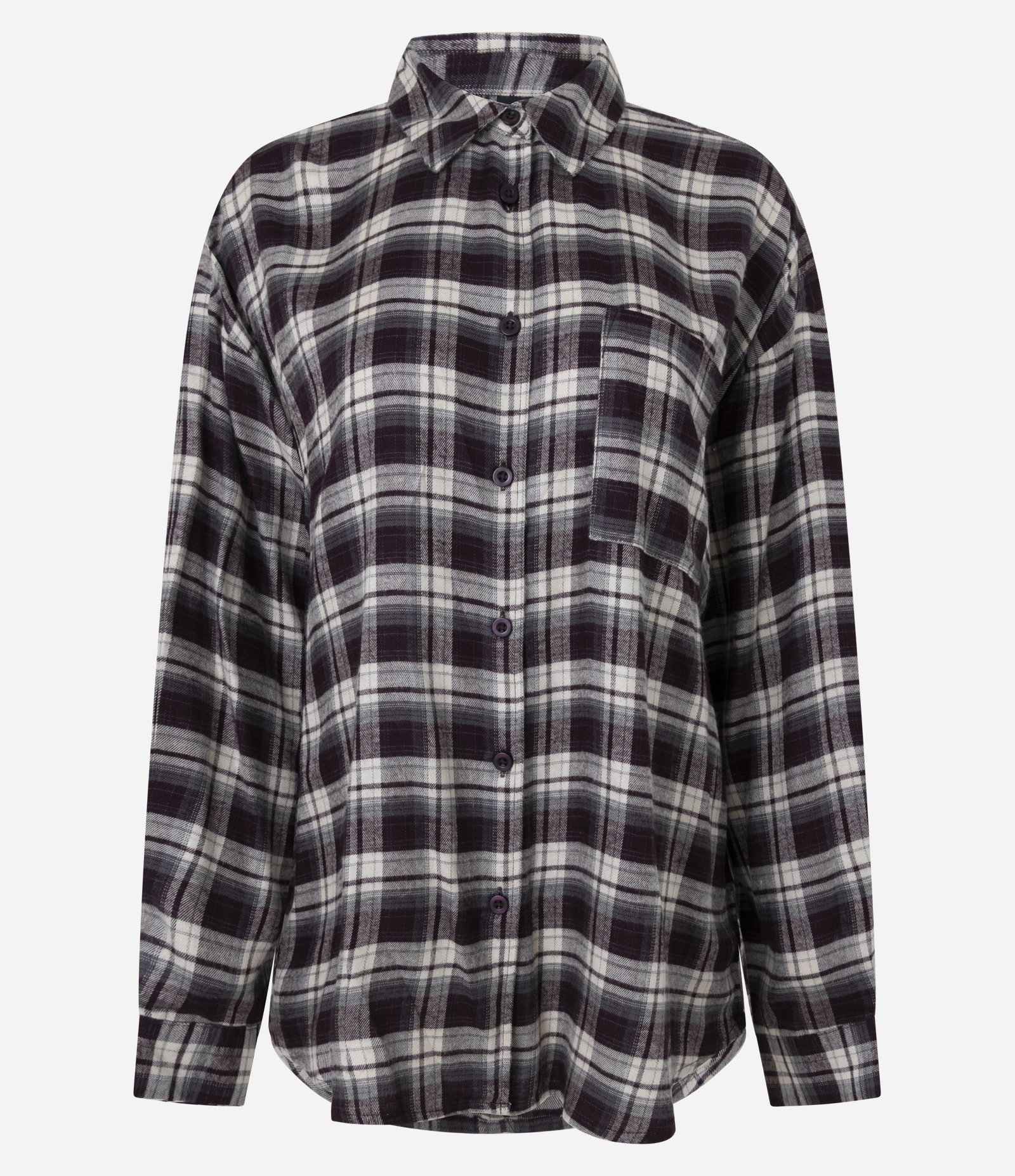 Camisa em Flanela Xadrez Bordô 5