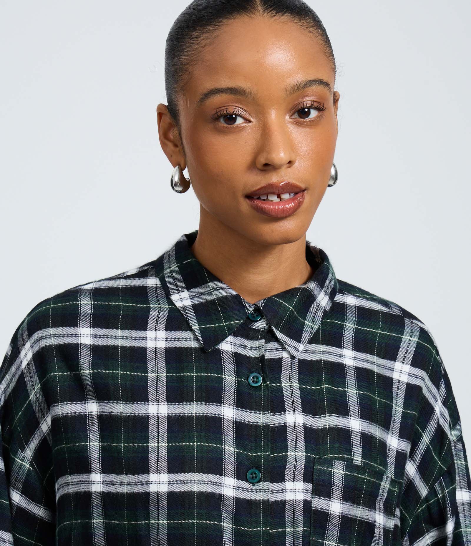 Camisa em Flanela Xadrez Azul Escuro 3