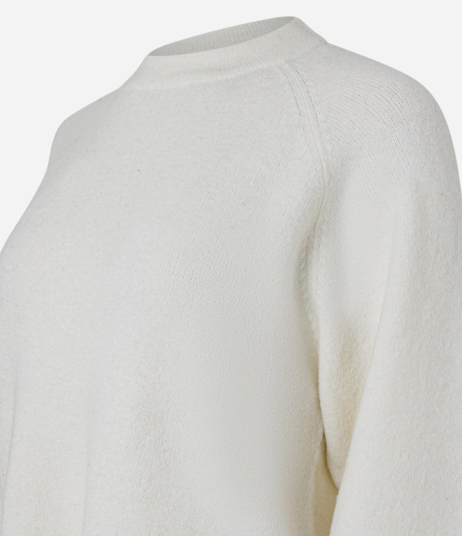 Suéter em Tricô com Gola Redonda e Punhos Canelados Off White 2