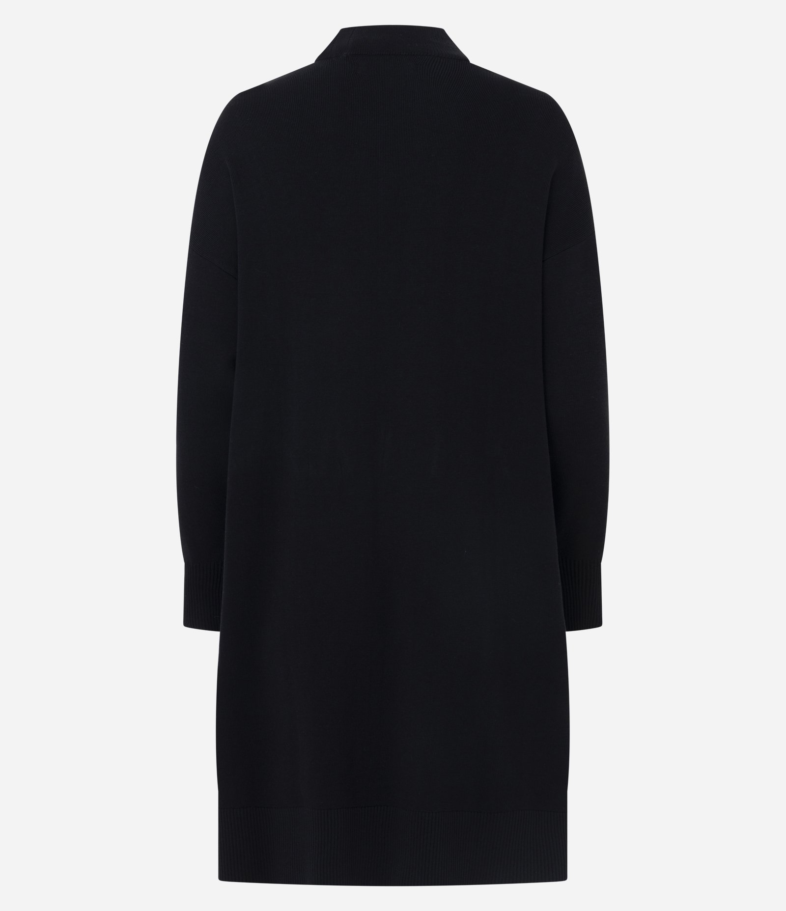 Cardigan Alongado em Tricô com Bolsos Preto 3