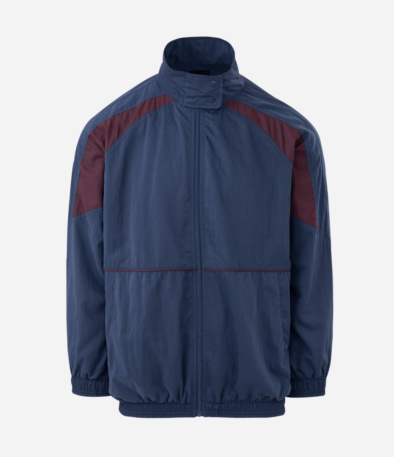 Jaqueta Corta Vento Oversized com Recortes Contrastantes Azul 6