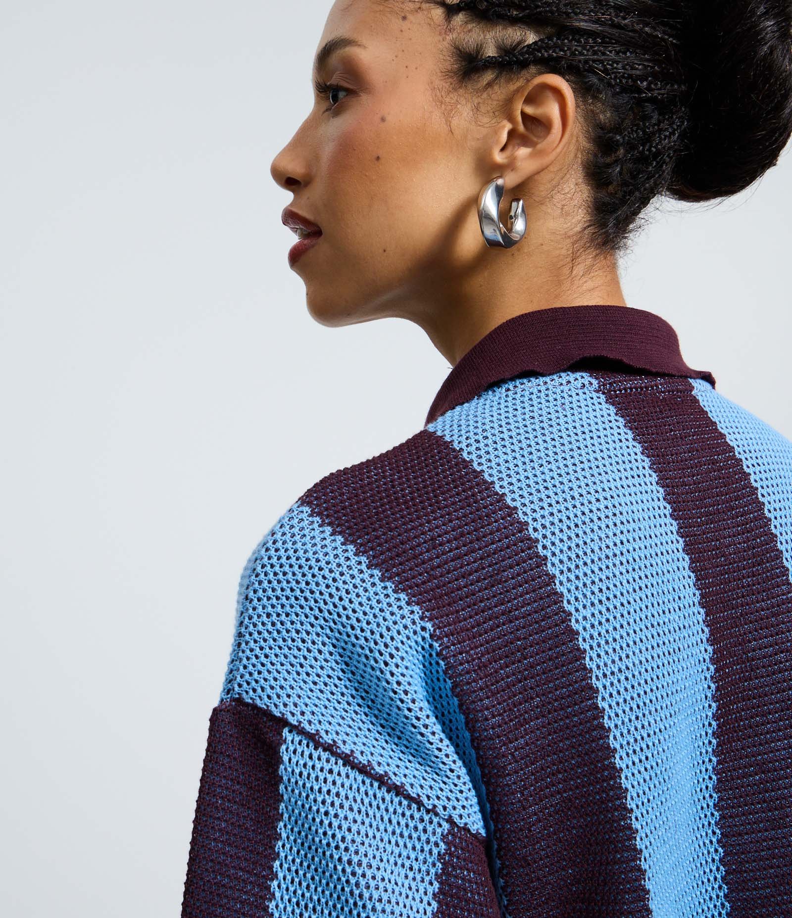 Camiseta Polo em Tricô Sportcore com Lettering 82 Azul 4