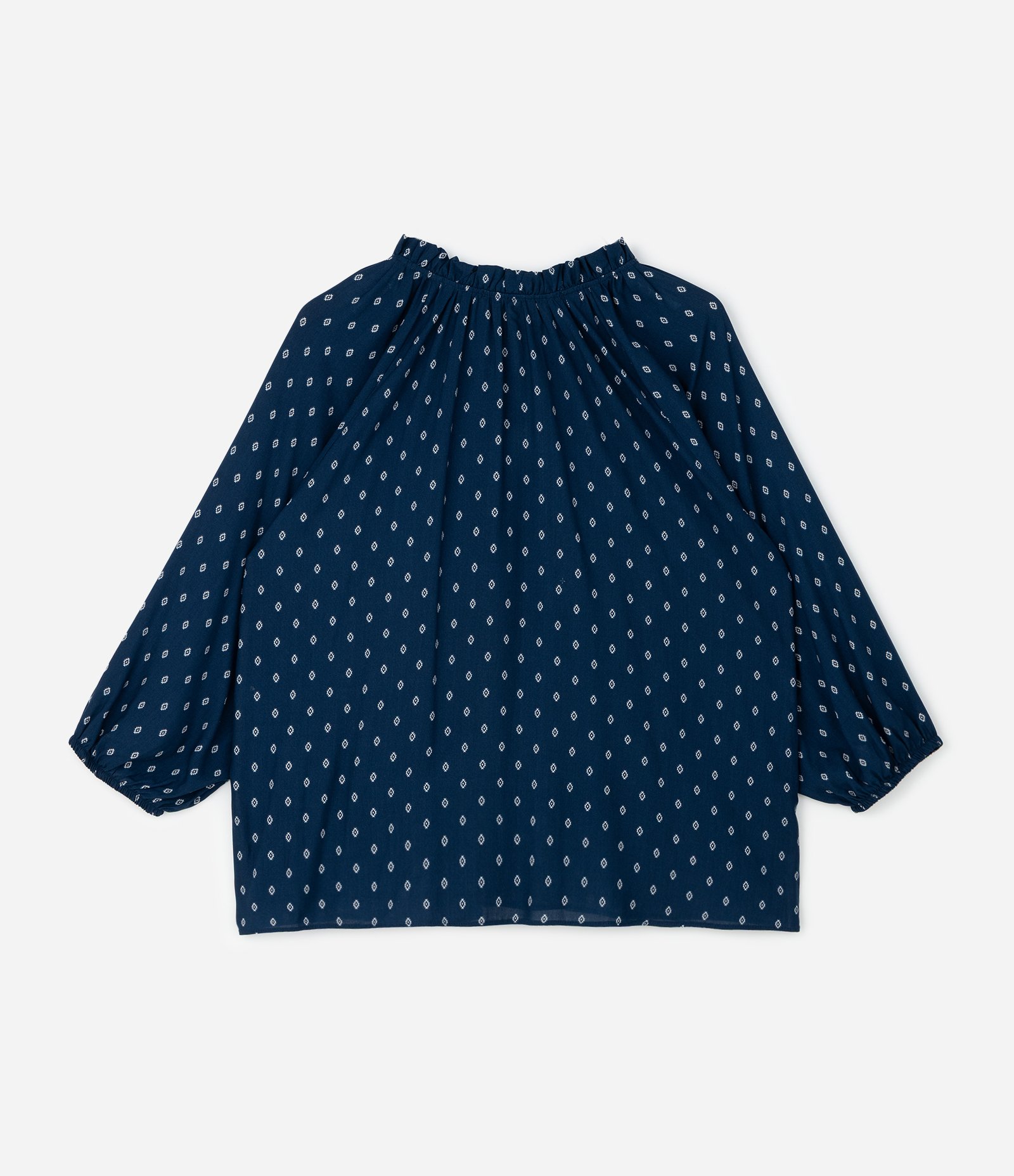 Blusa Bata Estampada em Viscose com Manga 3/4 Curve & Plus Size Azul 2