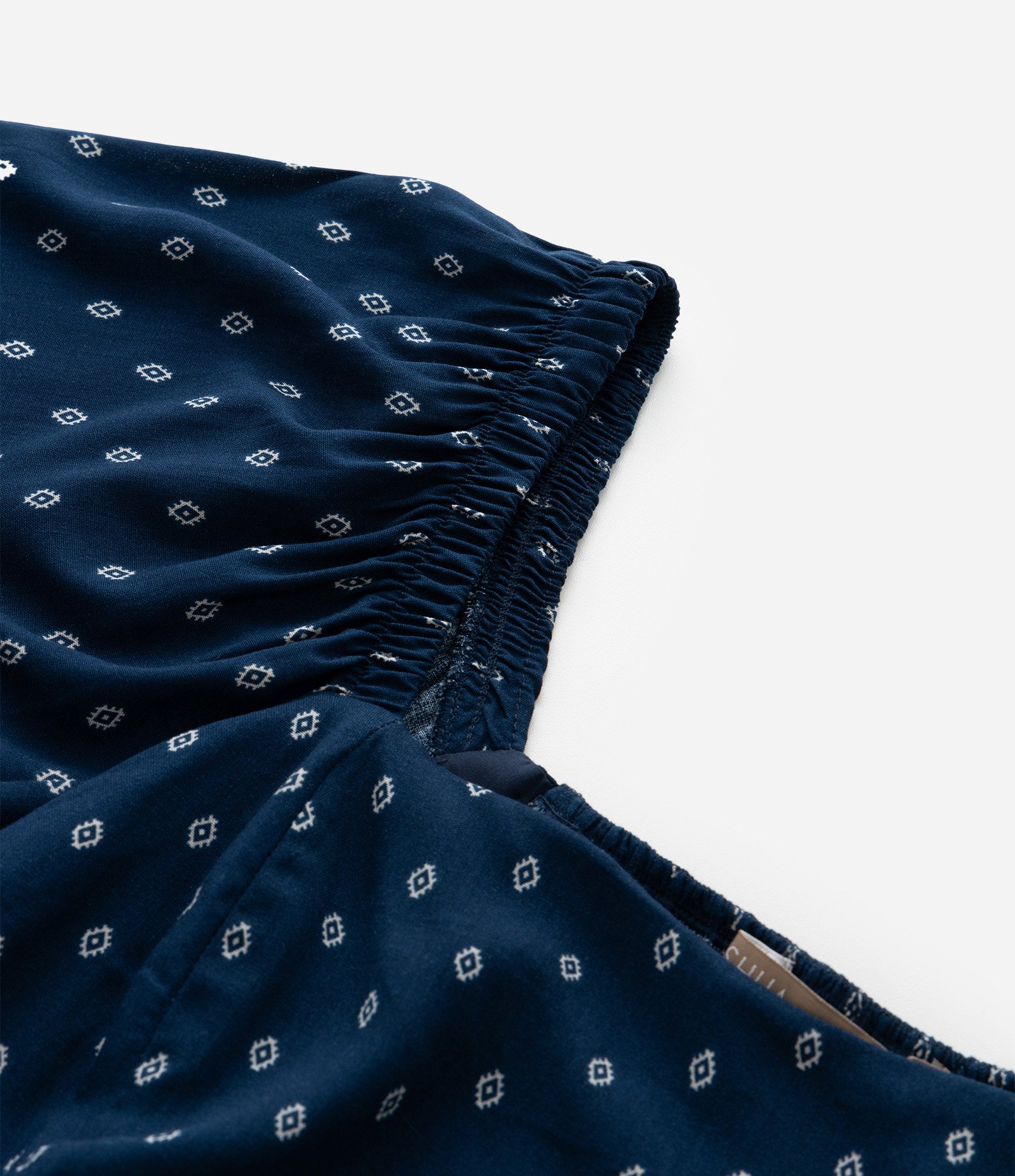 Vestido Midi em Viscose Chalis com Estampa Gravataria Curve & Plus Size Azul 4