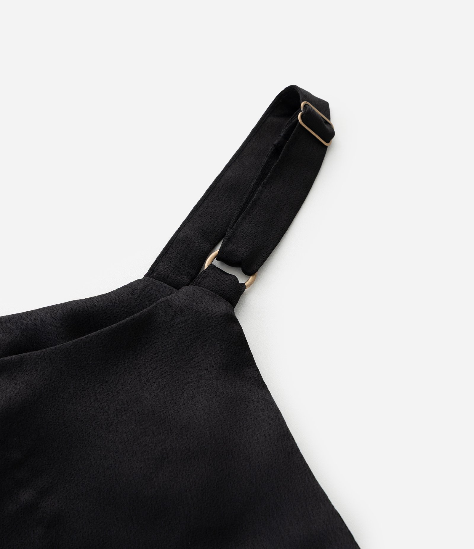 Vestido Midi em Cetim com Alça Fina Curve & Plus Size Preto 4