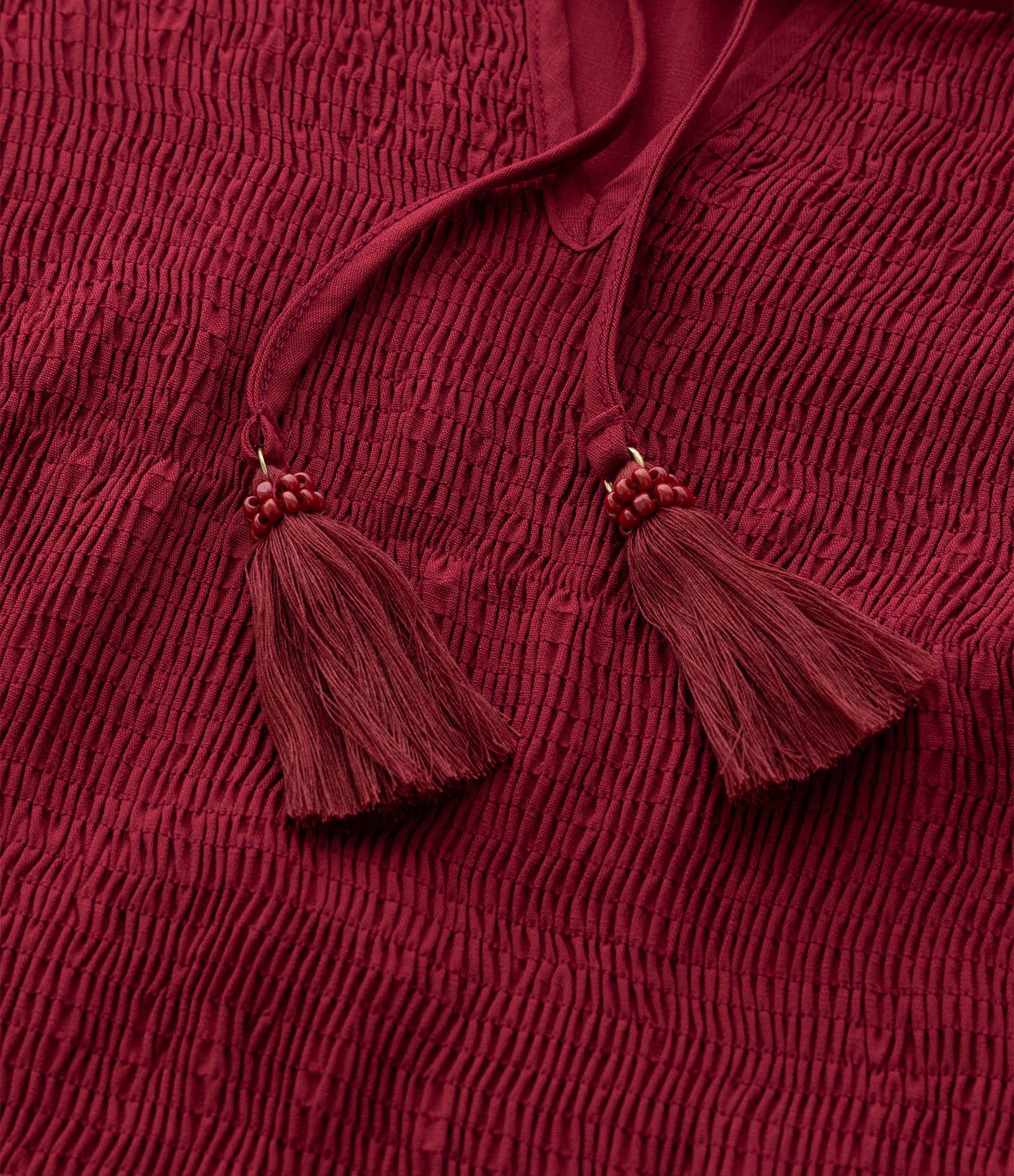 Vestido Curto com Textura Franzida Curve & Plus Size Vermelho 5