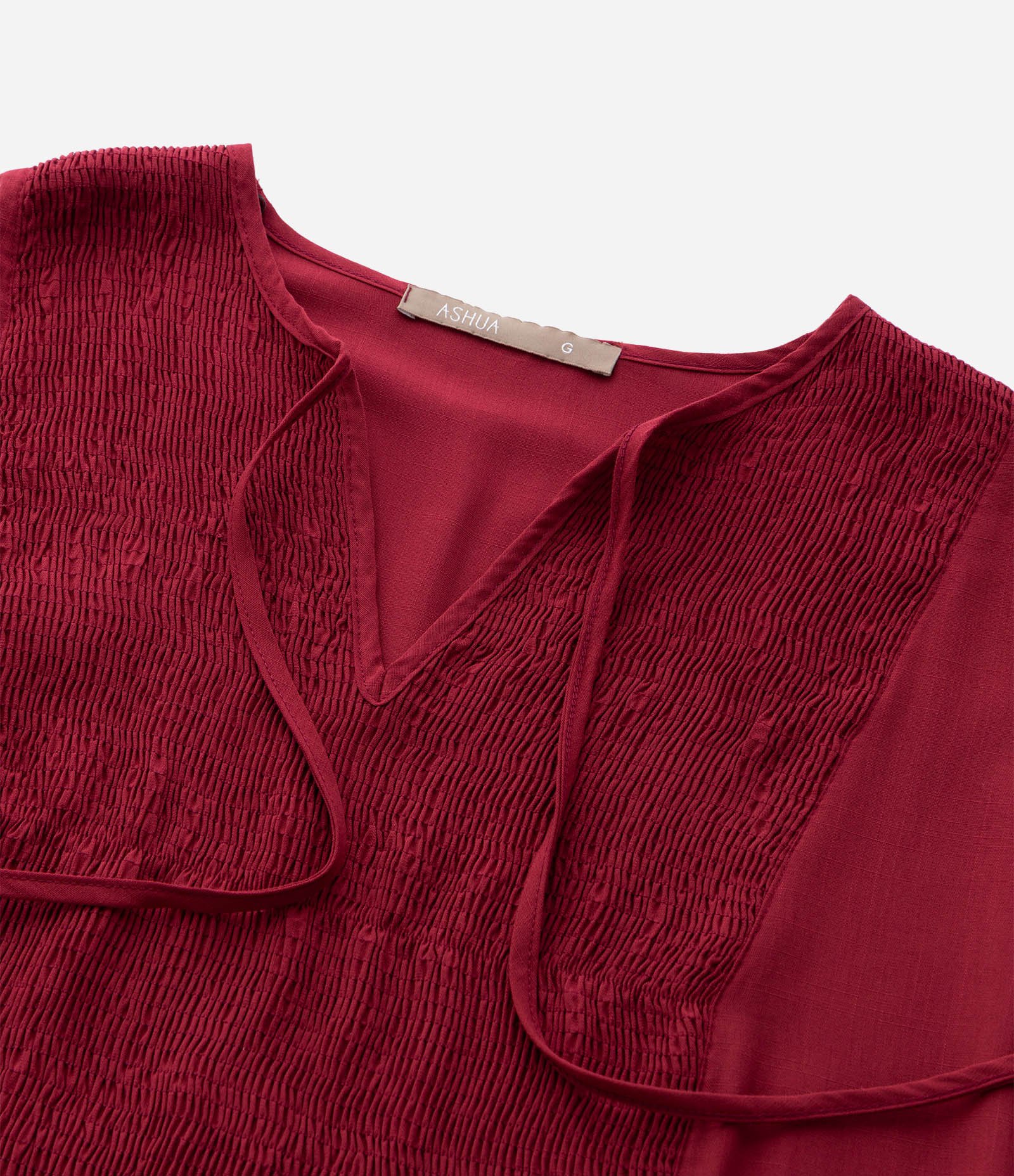 Vestido Curto com Textura Franzida Curve & Plus Size Vermelho 6