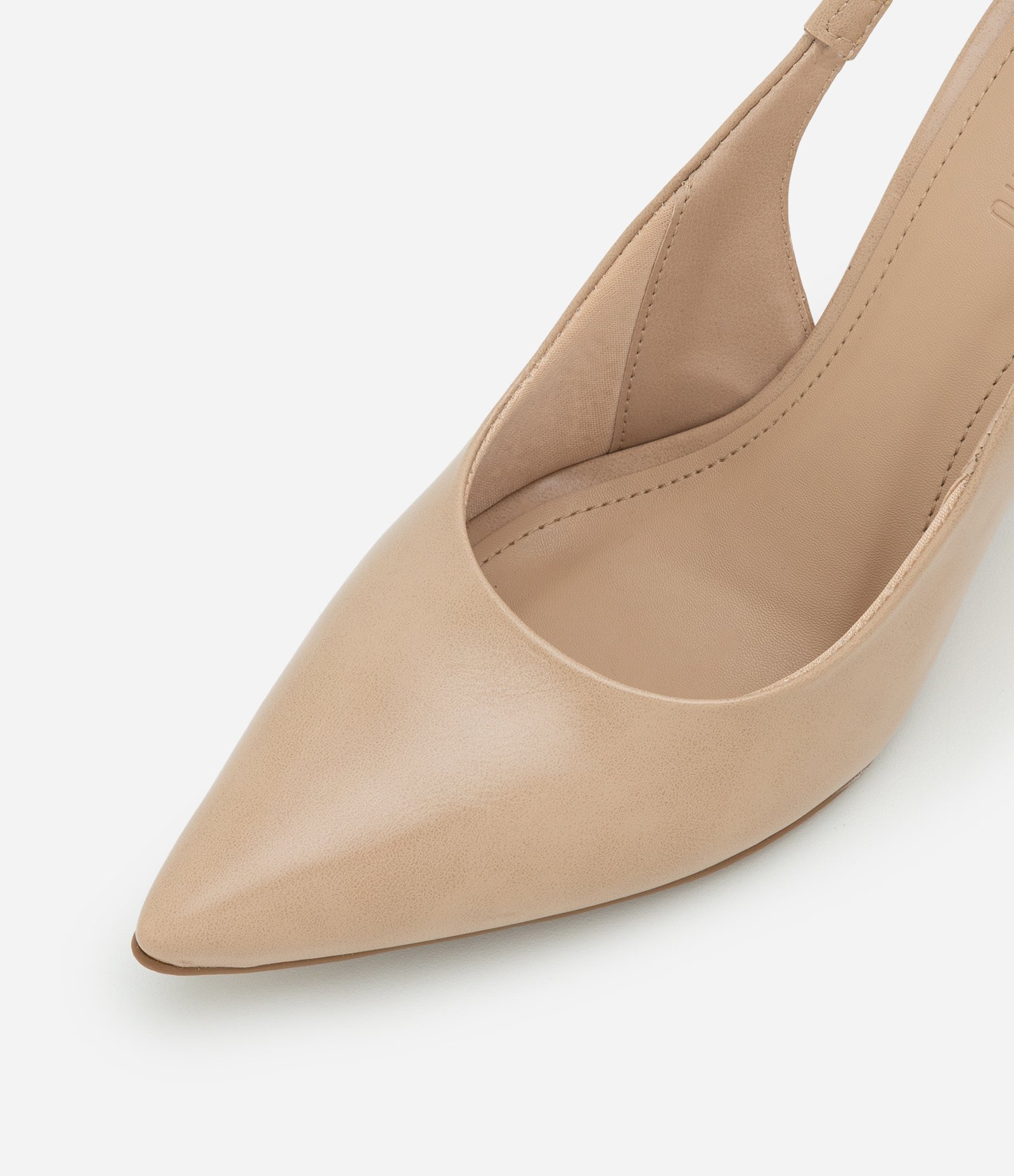 Sapato Scarpin Anabela com Tira Elástica Bege 3