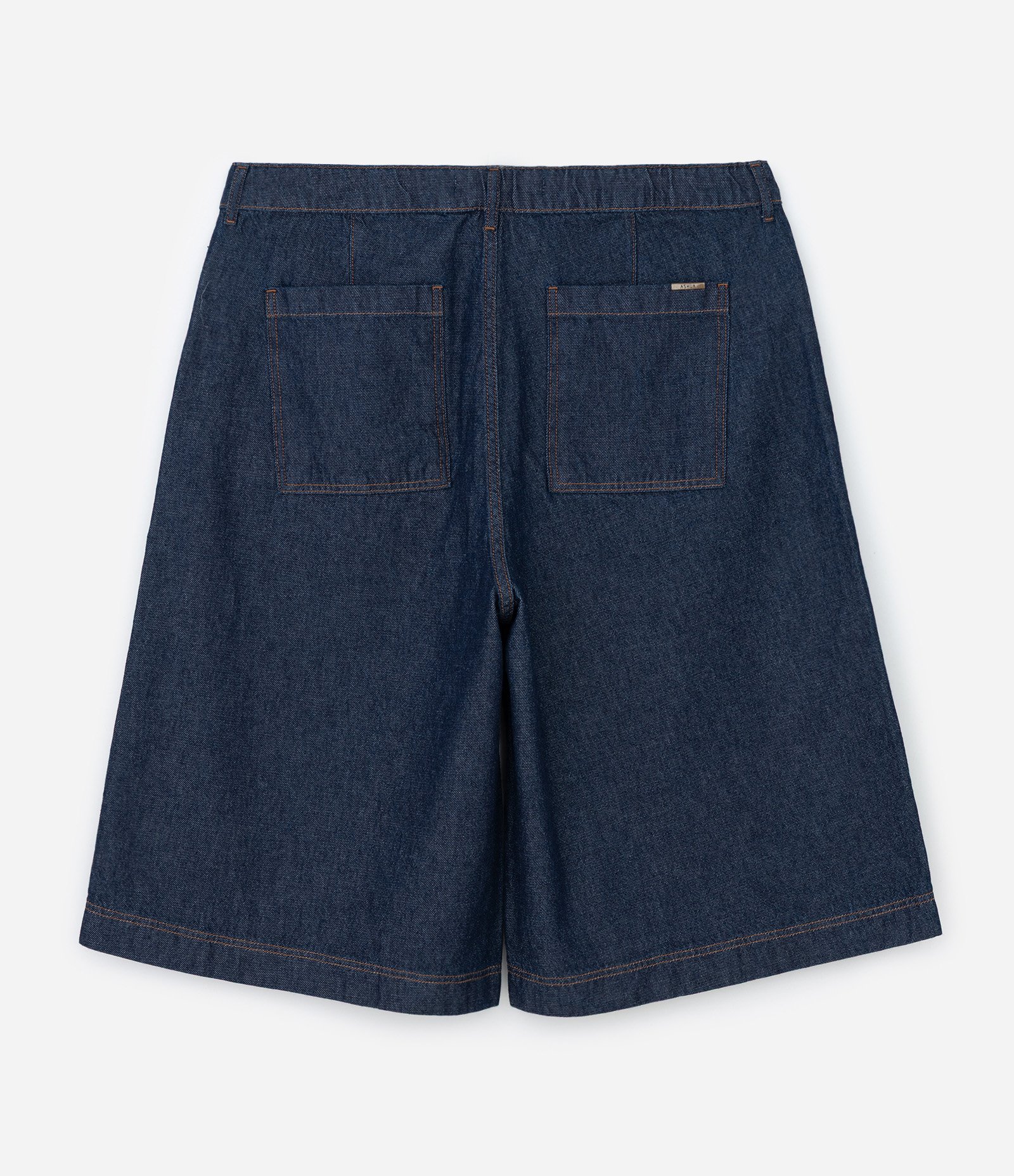 Bermuda Jorts em Jeans com Bolsos Embutido Curve & Plus Size Azul Escuro 7