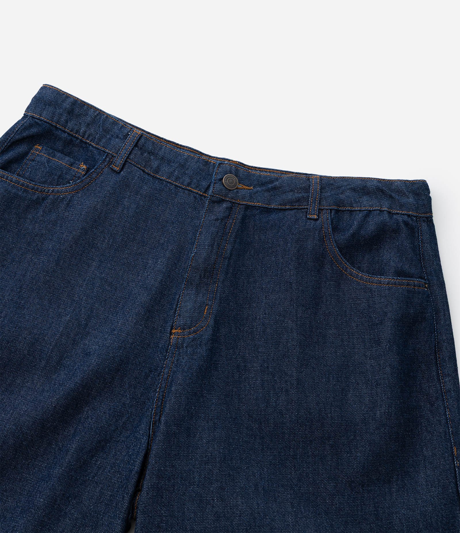 Bermuda Jorts em Jeans com Bolsos Embutido Curve & Plus Size Azul Escuro 14