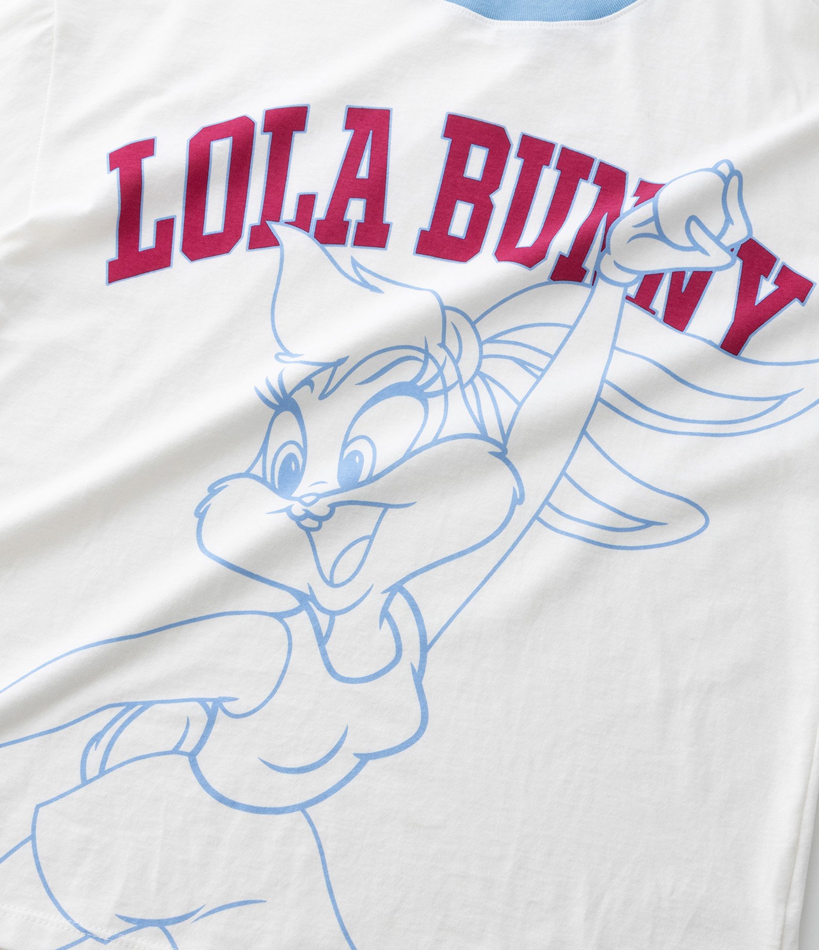 Camiseta Infantil College em Algodão Estampa Lola Bunny - Tam 7 a 16 Anos Branco 6