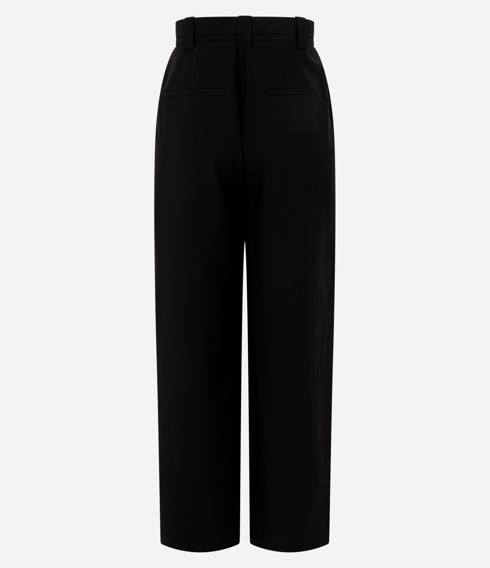 Calça Wide Leg Alfaiatada com Cinto e Fivela Metálica Preto 2