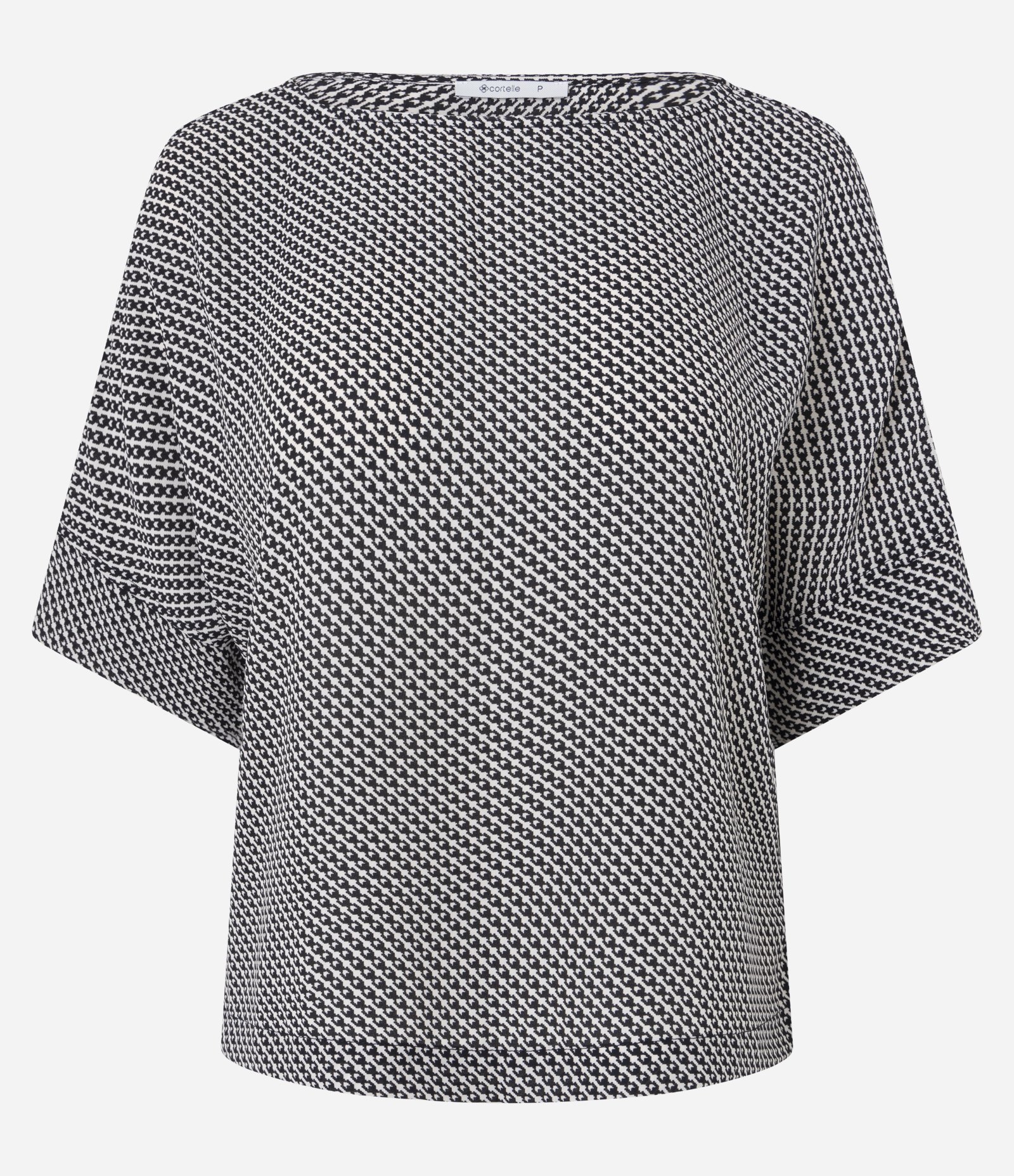 Blusa Chiffon Geométrica com Corrente Cinza 5