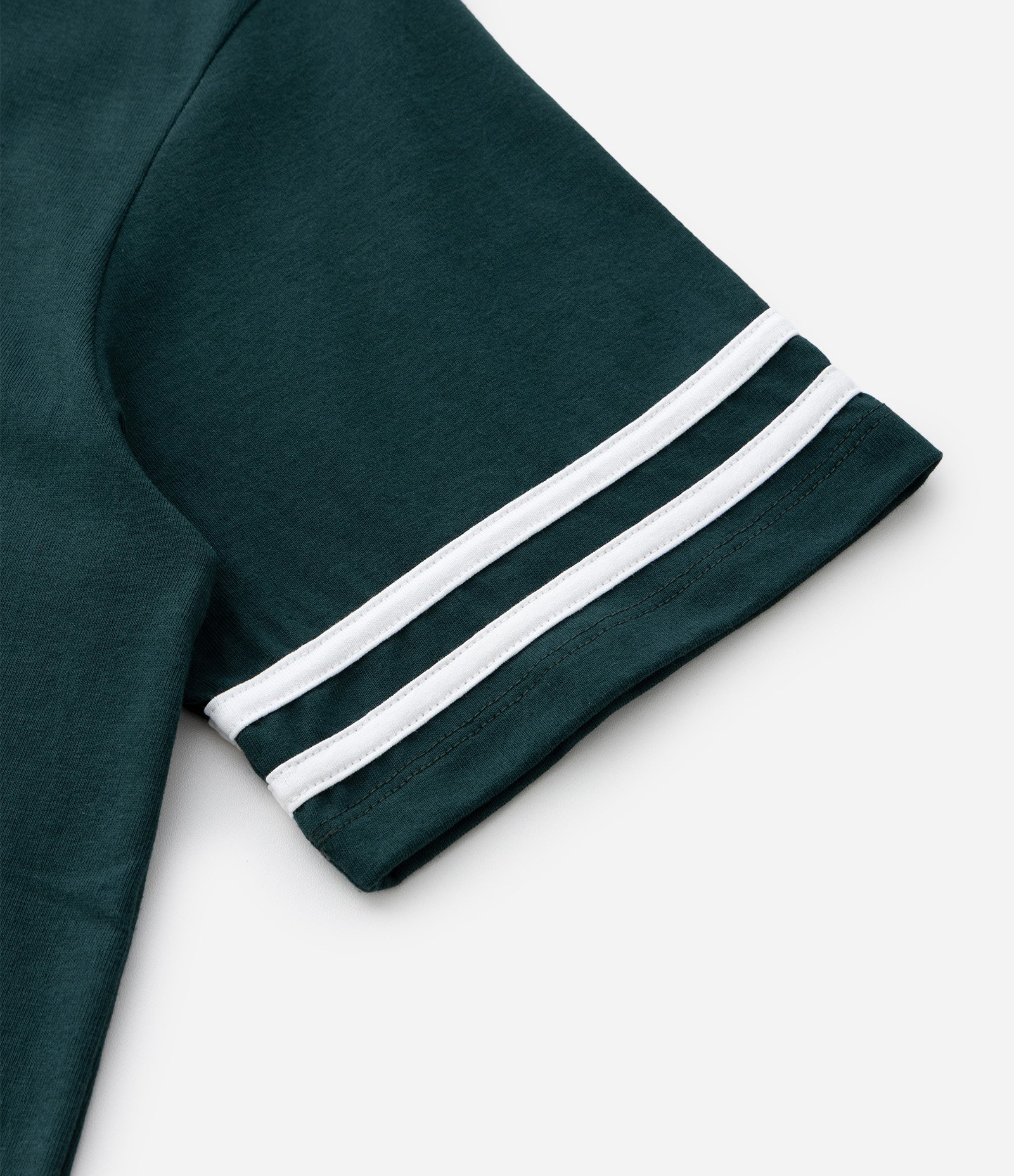 Camiseta Relaxed em Algodão com Listras e Estampa NYUS 93 Verde 5