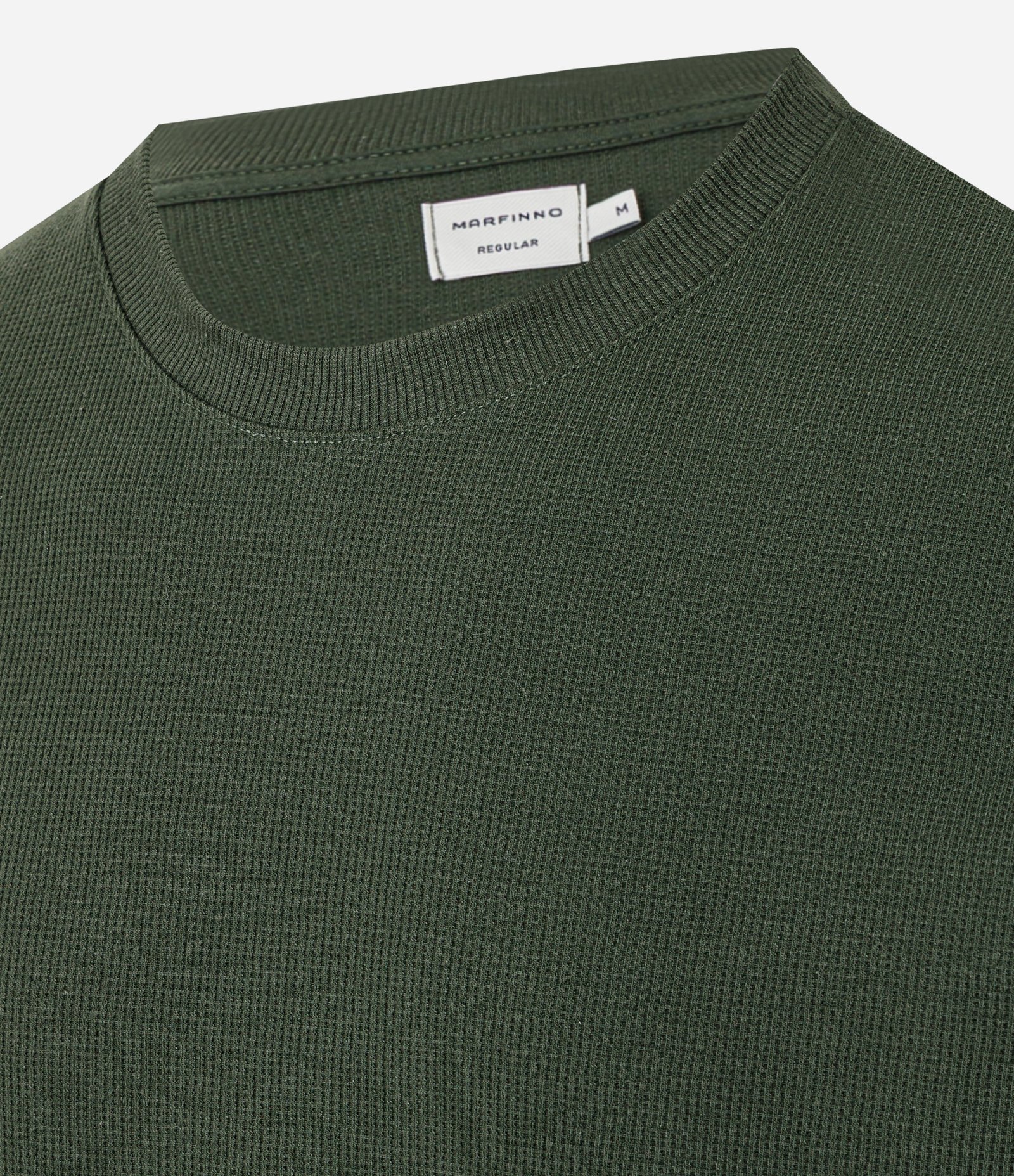 Camiseta Regular em Algodão com Textura Verde 6