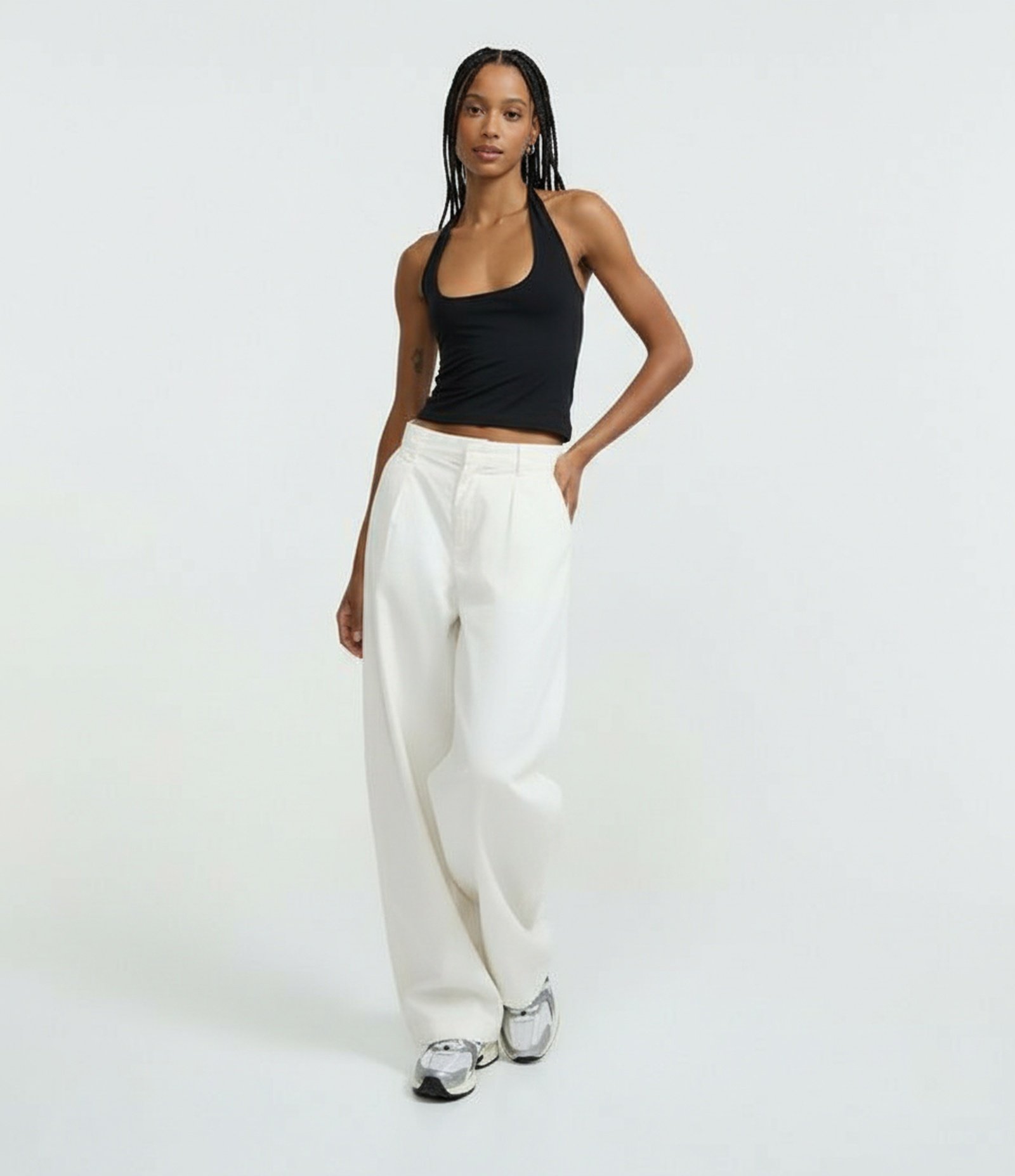 Blusa Frente Única em Microfibra Preto 5