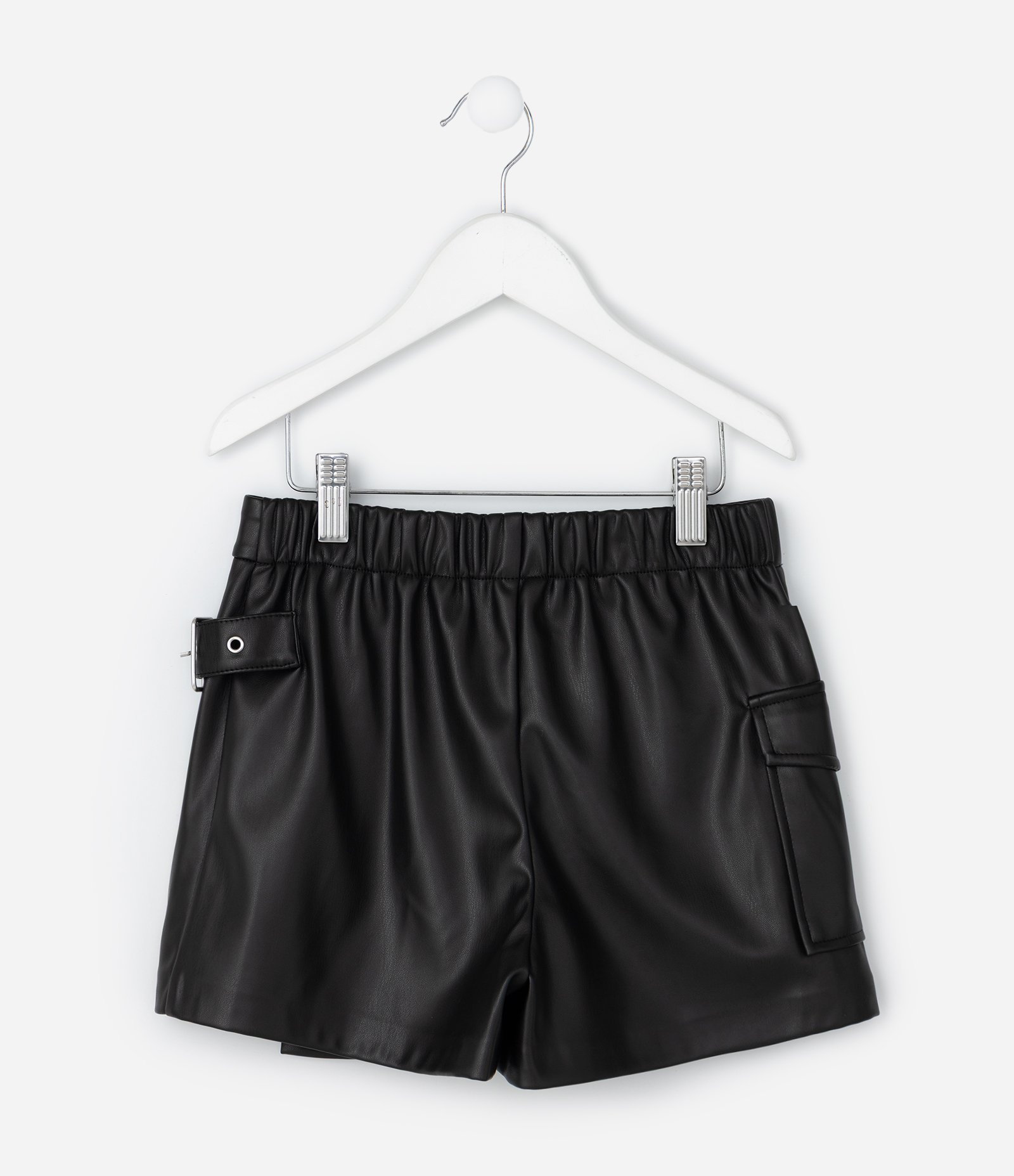 Saia Infantil Transpassada com Bolso Lateral – Tam 5 a 14 Anos Preto 2